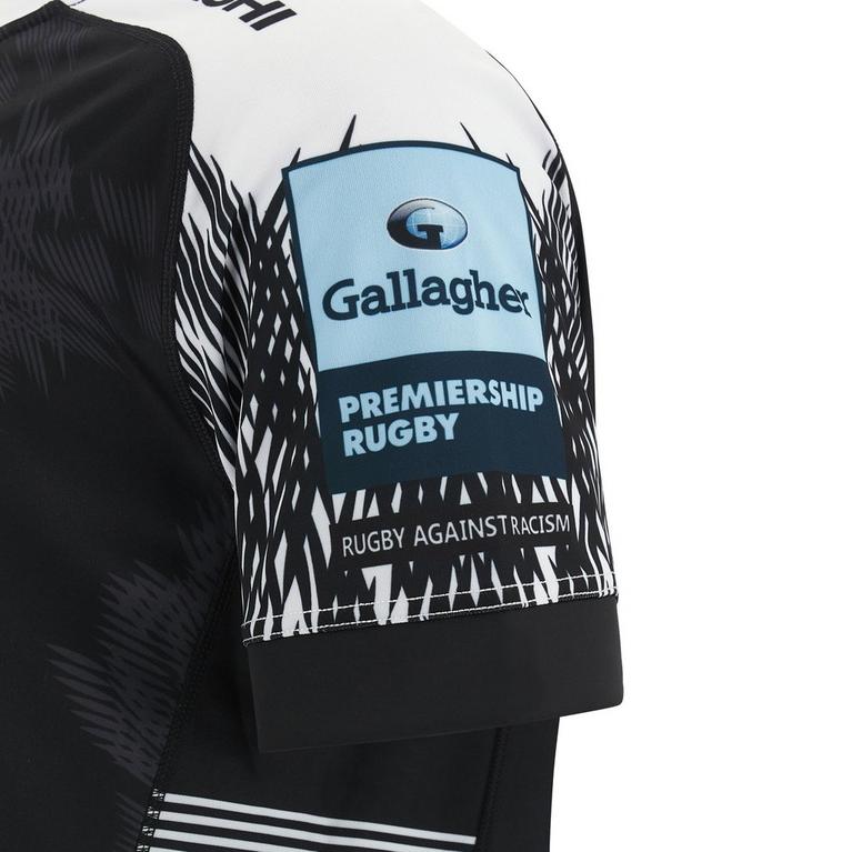 Noir/Blanc - Macron - Newcastle Falcons Replica Home Shirt 2023/2024 Mens - 4