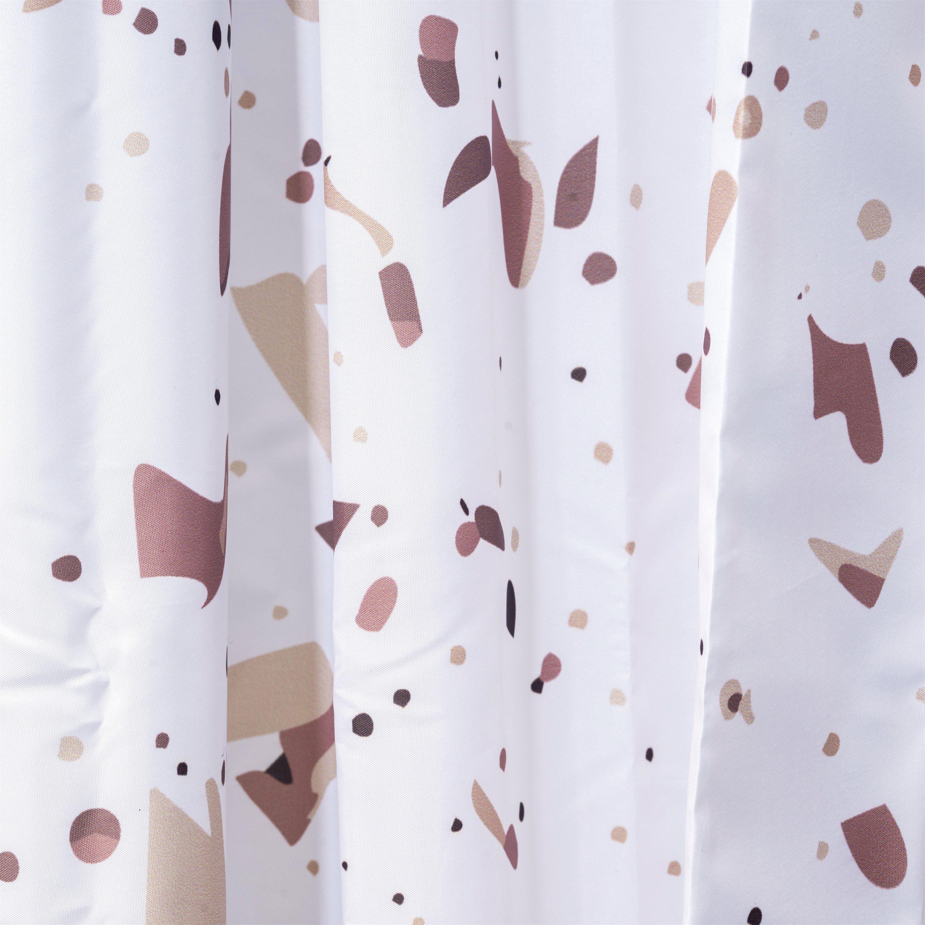 Pink Terrazzo - Croydex - Terrazzo Print Shower Curtain - 3