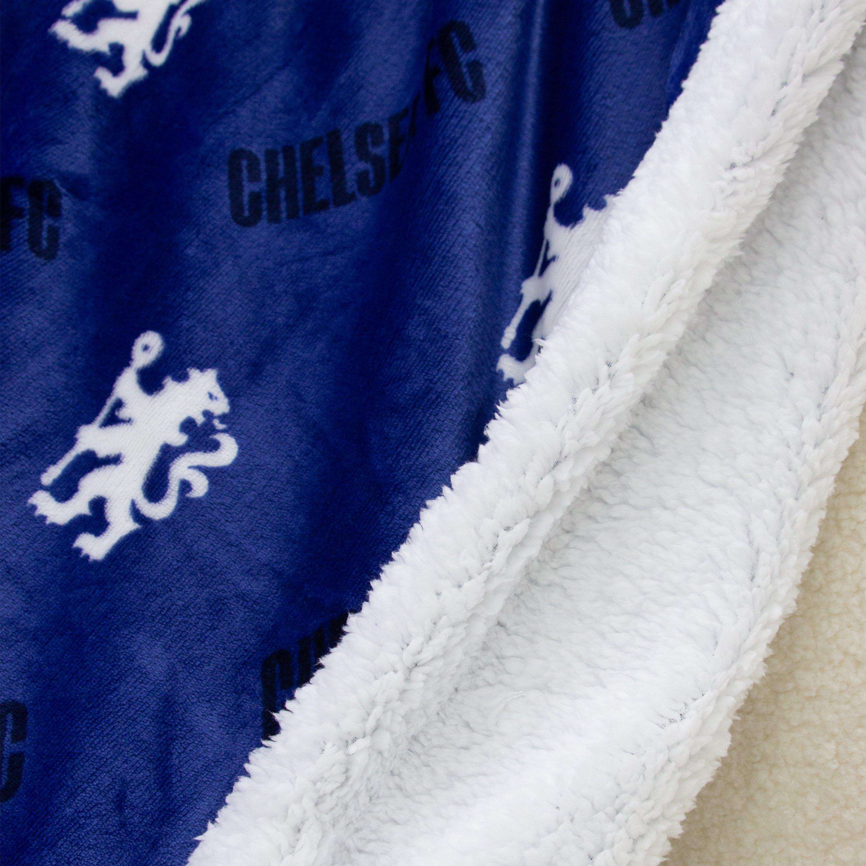 Multi - Chelsea FC - Chelsea Goal Sherpa Fleece Blanket - 4