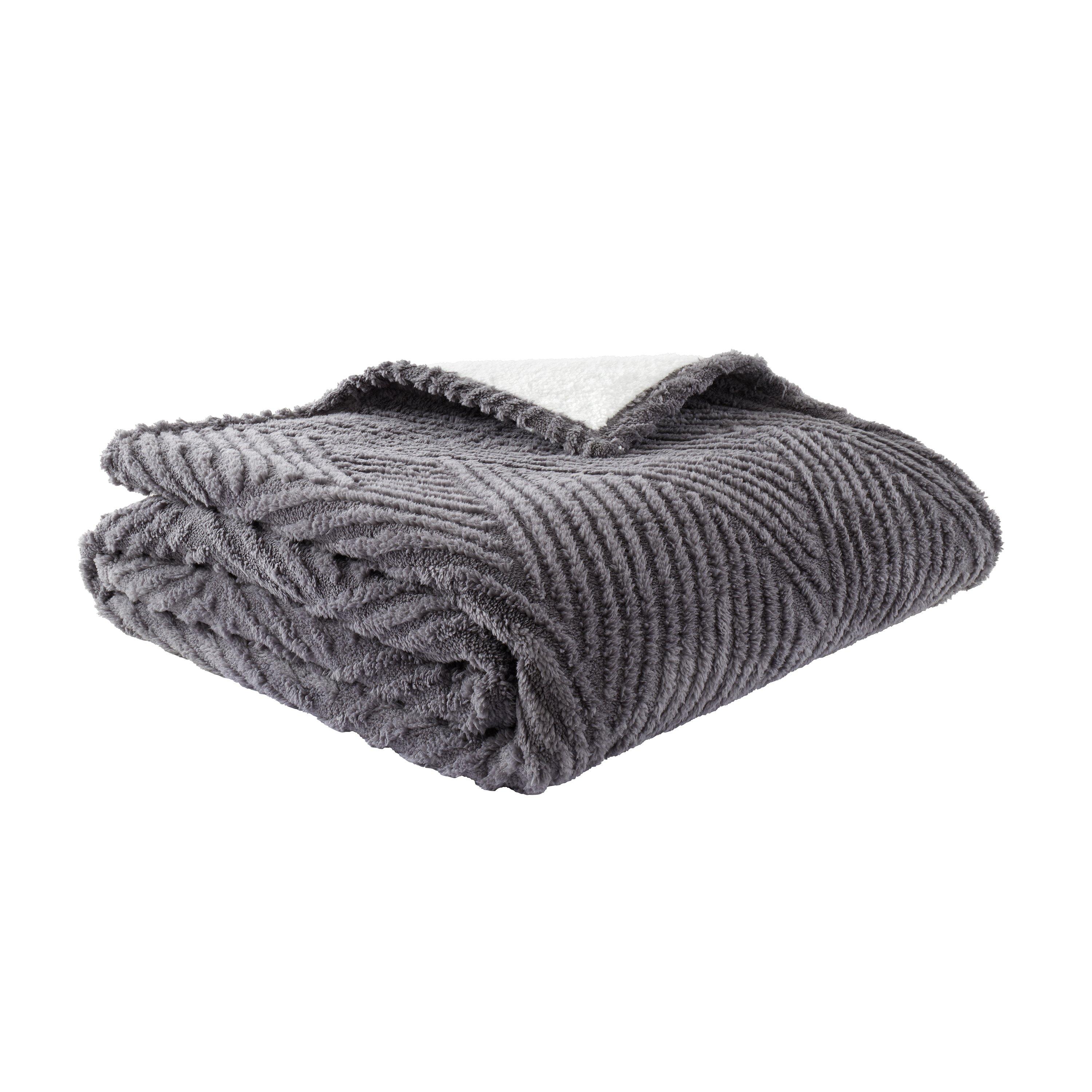 Charcoal Grey - Catherine Lansfield - Heat Buddy Cosy Super Thermal Blanket Bedspread - 5