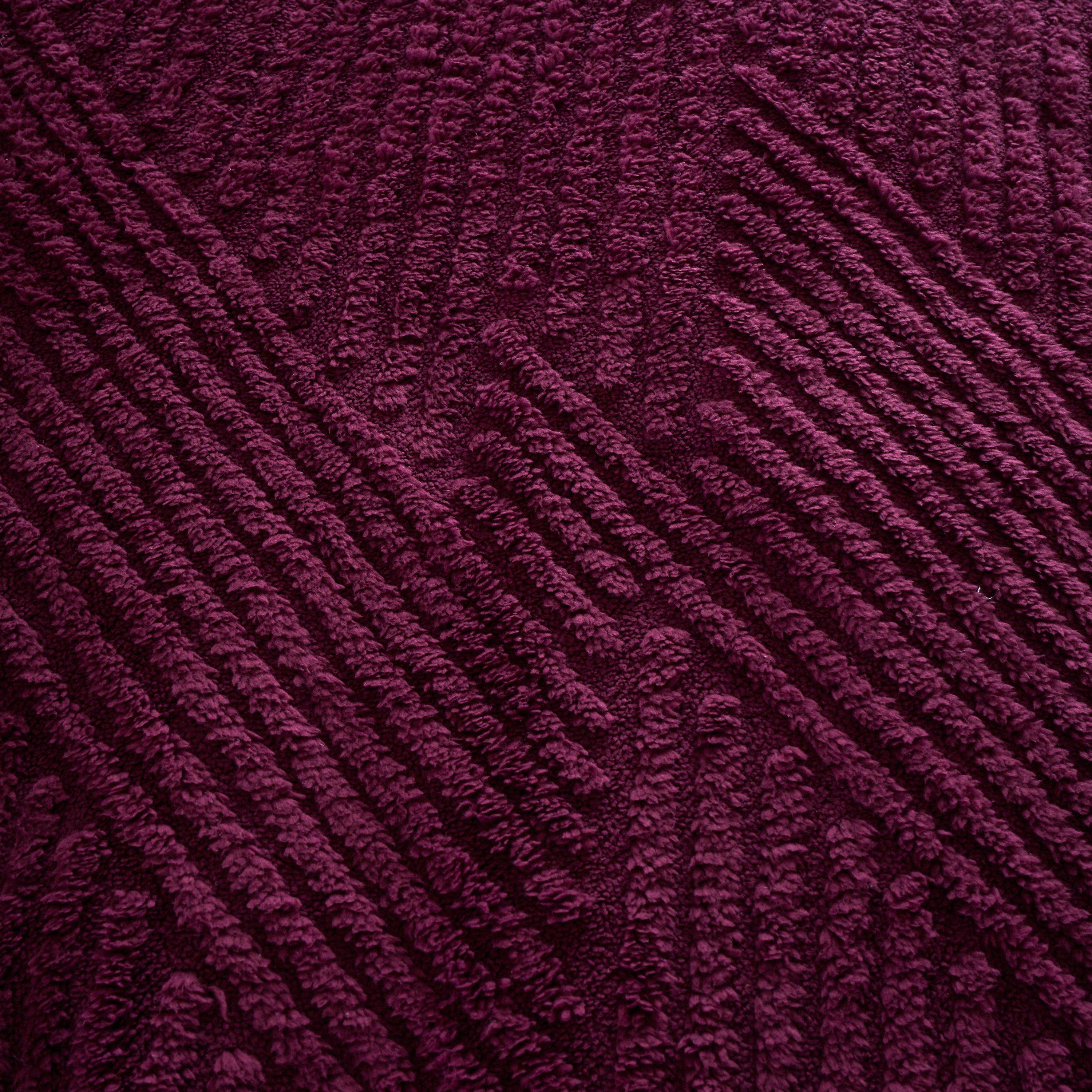 Plum - Catherine Lansfield - Heat Buddy Cosy Super Thermal Blanket Bedspread - 2