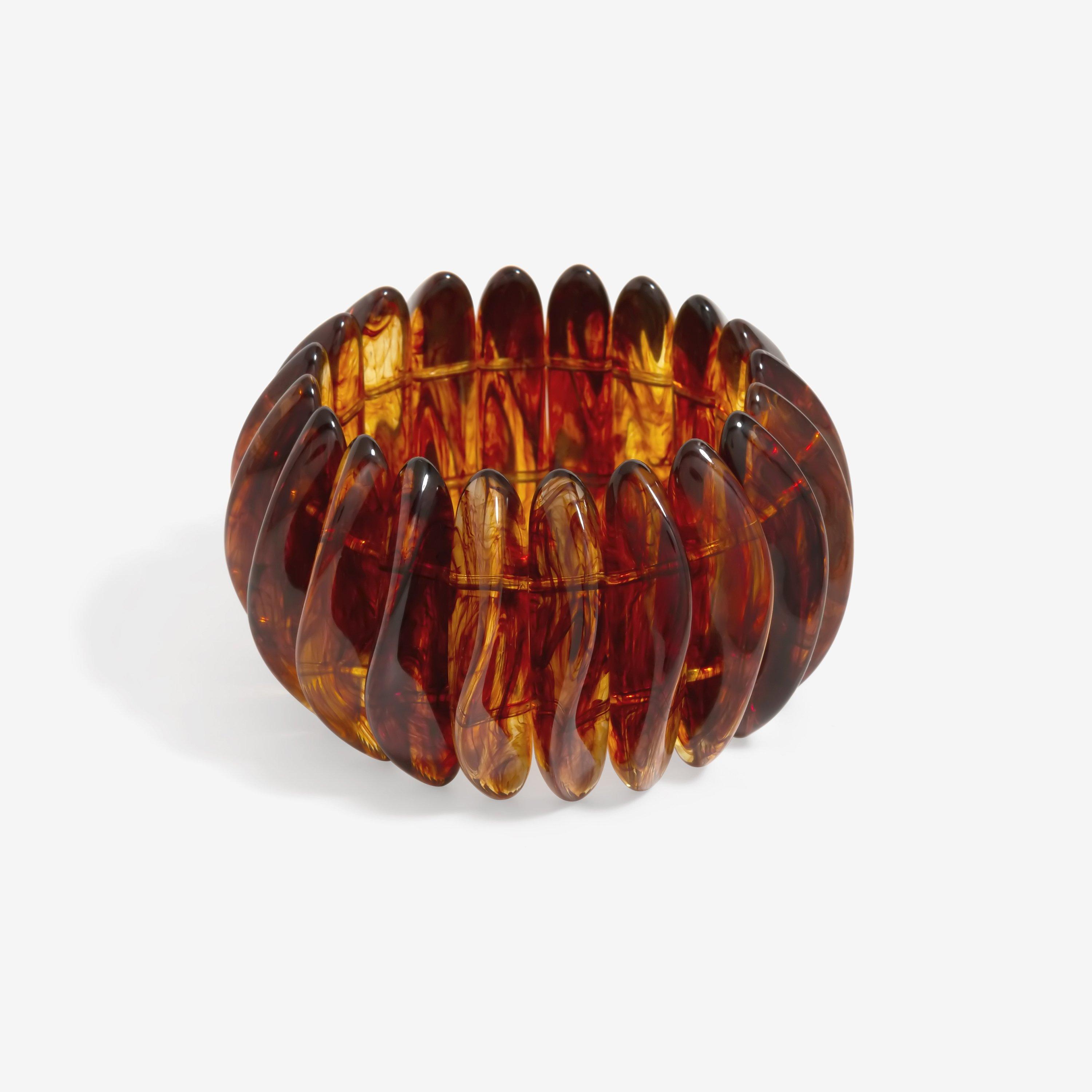 Gold - Mood - Tort Resin Stretch Bracelet - 1