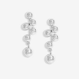 Mood Silver Polished Bubble Drop Earrings