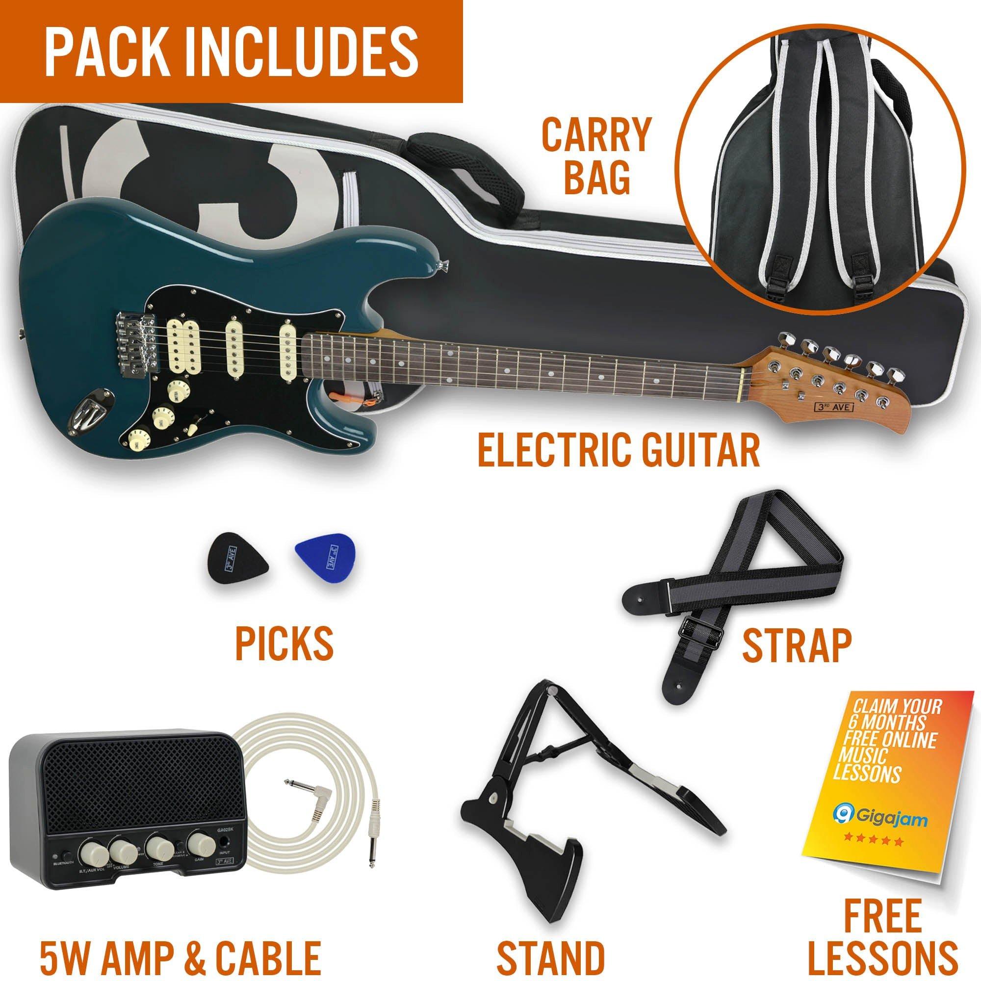 Delta Blue - 3rd Avenue - Stateside Series Electric Guitar Pack - 3