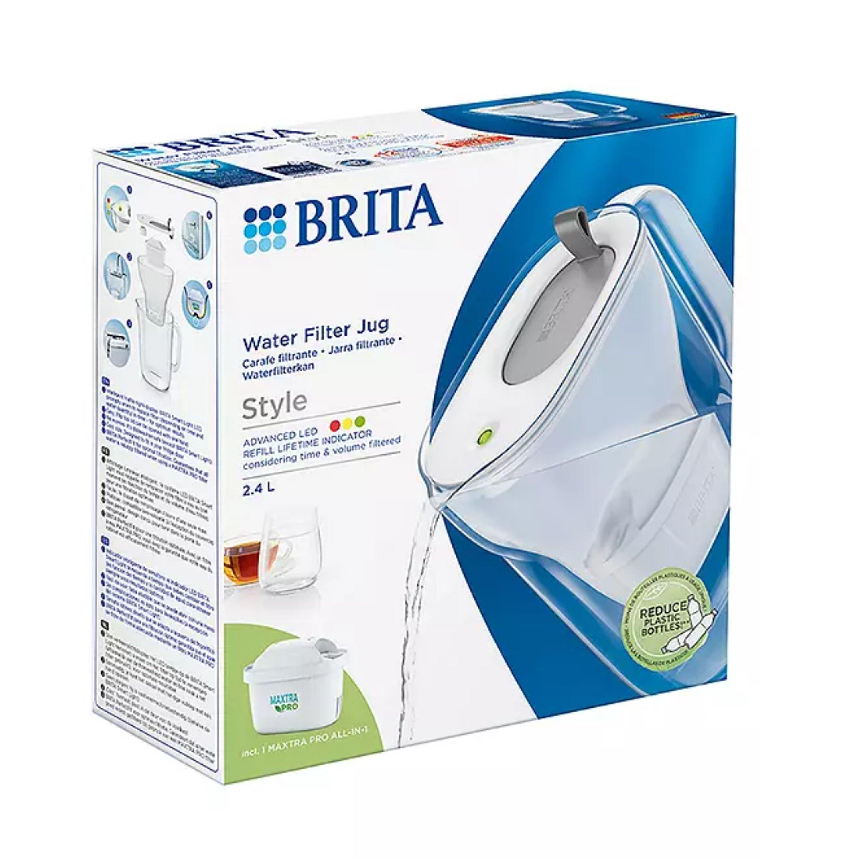 Brita  Style Water Filter Jug Grey (2.4L)