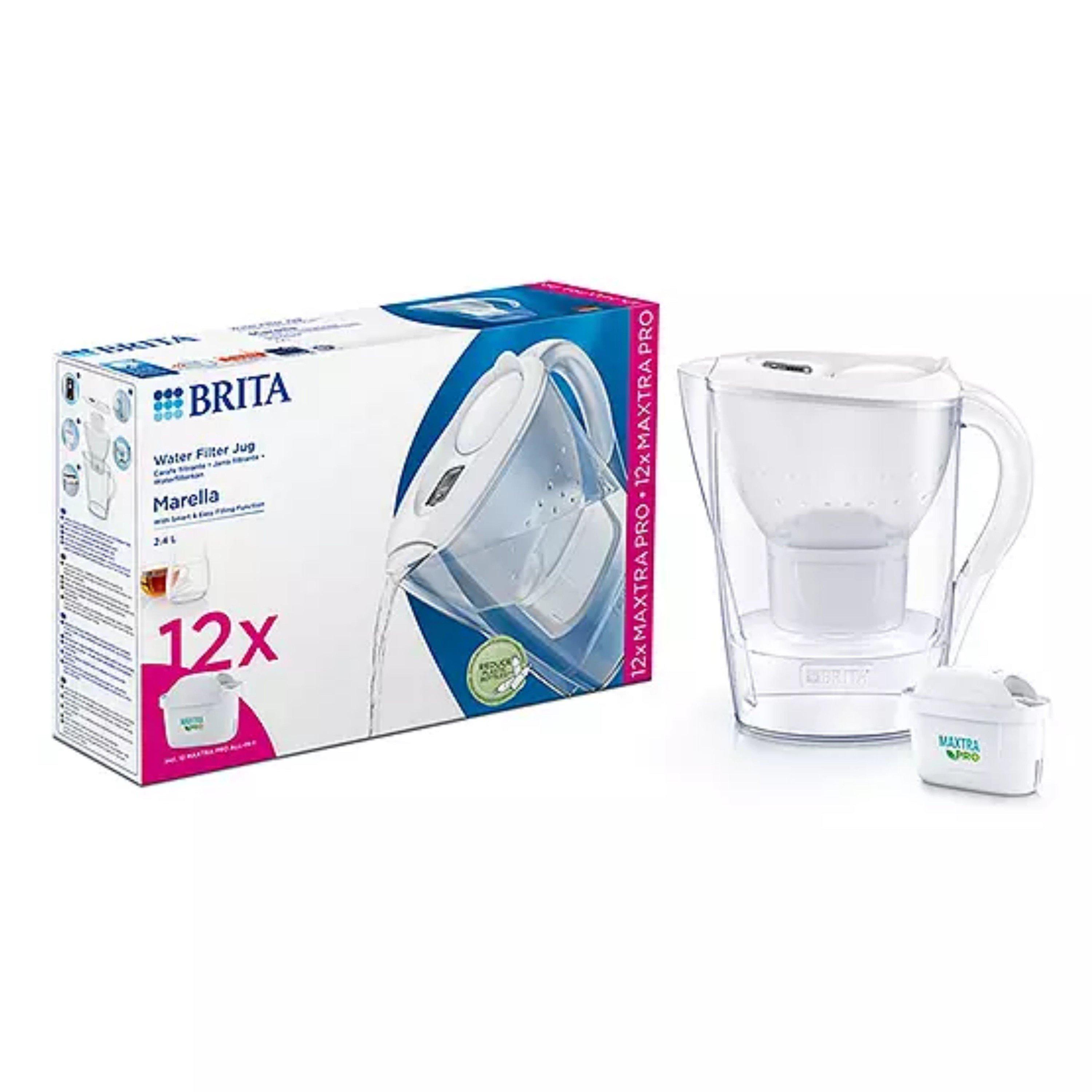 None - Brita - Marella Water Filter Jug White with 12 Filters - 2