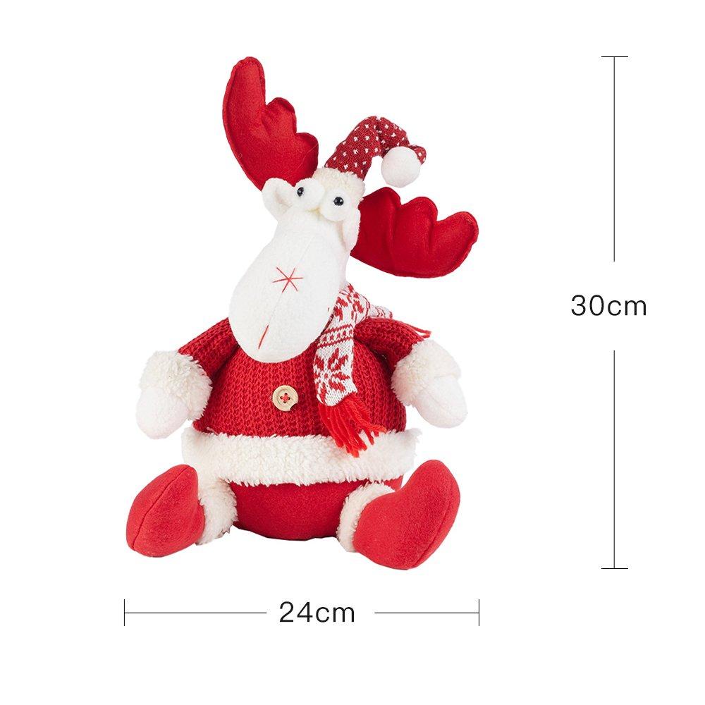 Red And White - LIFE IDEAS - Cute Reindeer Plush Toy for Children - 8