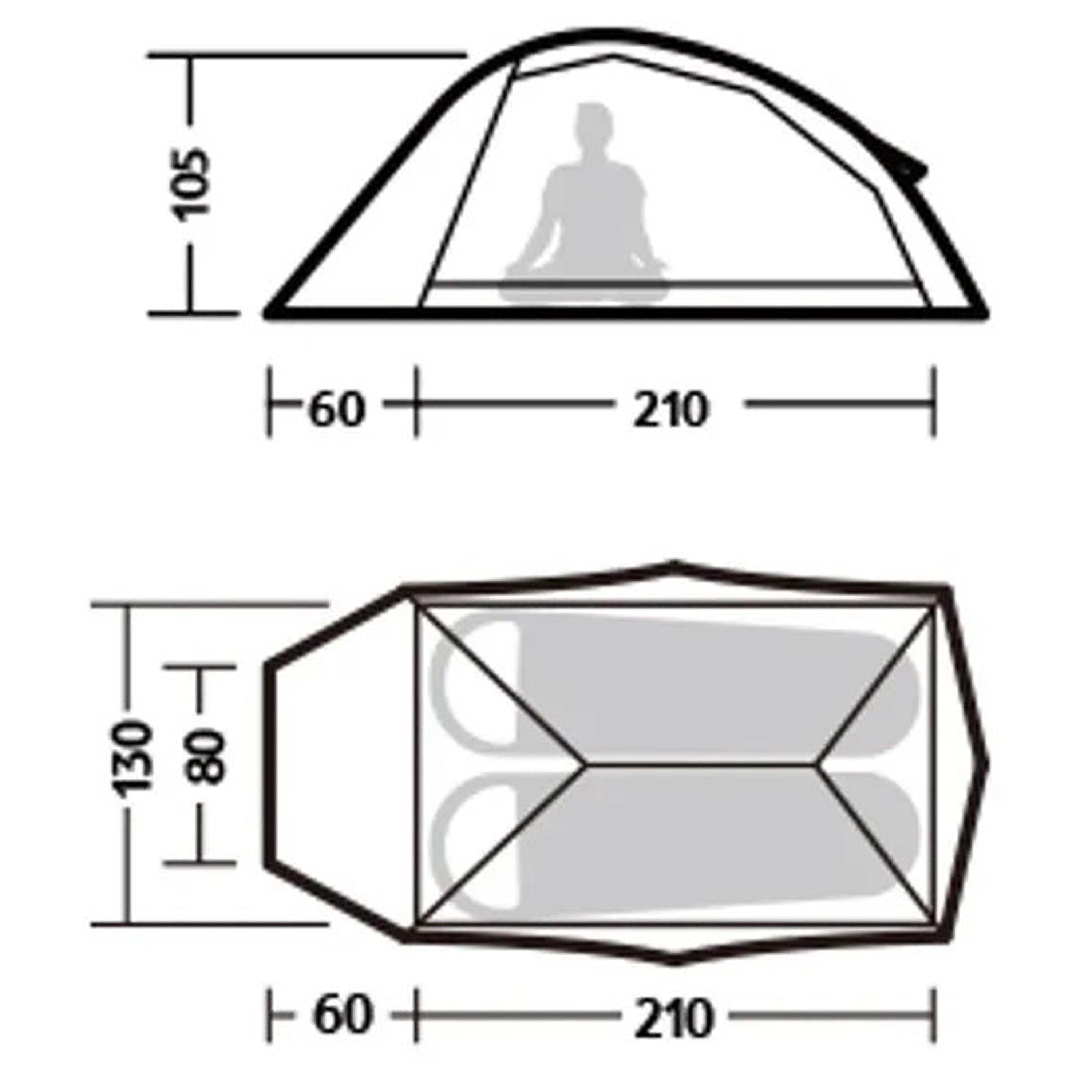Orange - Naturehike - Cloud Up BASE Series 2 Person Tent - 3