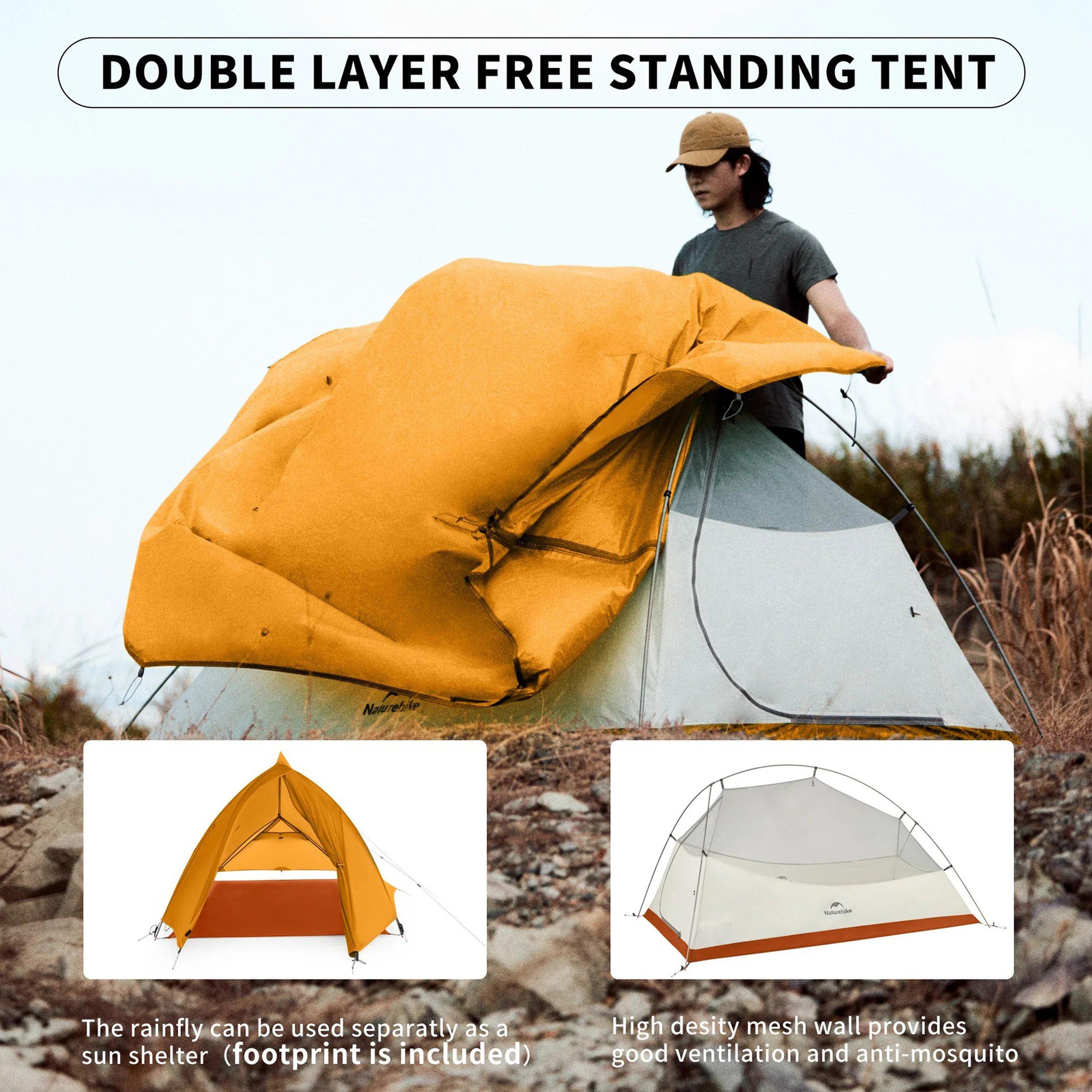 Orange - Naturehike - Cloud Up BASE Series 2 Person Tent - 6