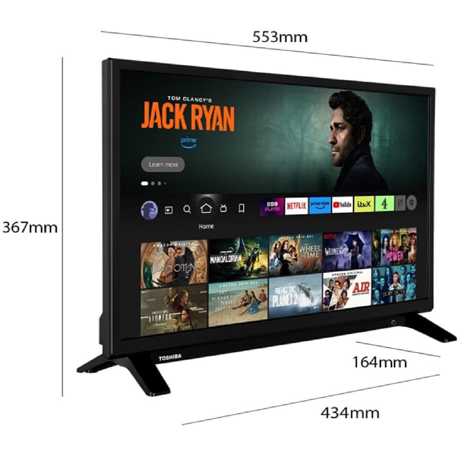 Black - Toshiba - TOSHIBA 24" Smart HD Ready HDR LED TV Amazon Alexa - 3