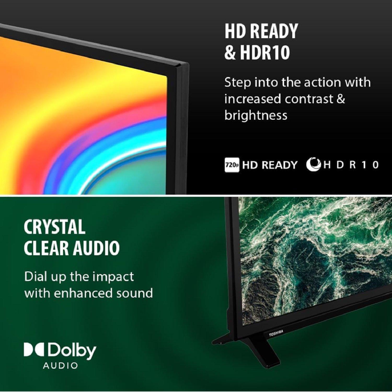 Black - Toshiba - TOSHIBA 24" Smart HD Ready HDR LED TV Amazon Alexa - 4