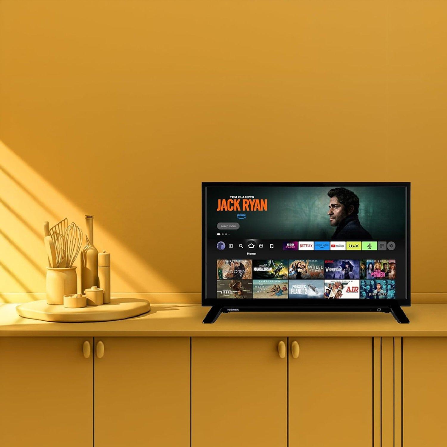 Black - Toshiba - TOSHIBA 24" Smart HD Ready HDR LED TV Amazon Alexa - 6