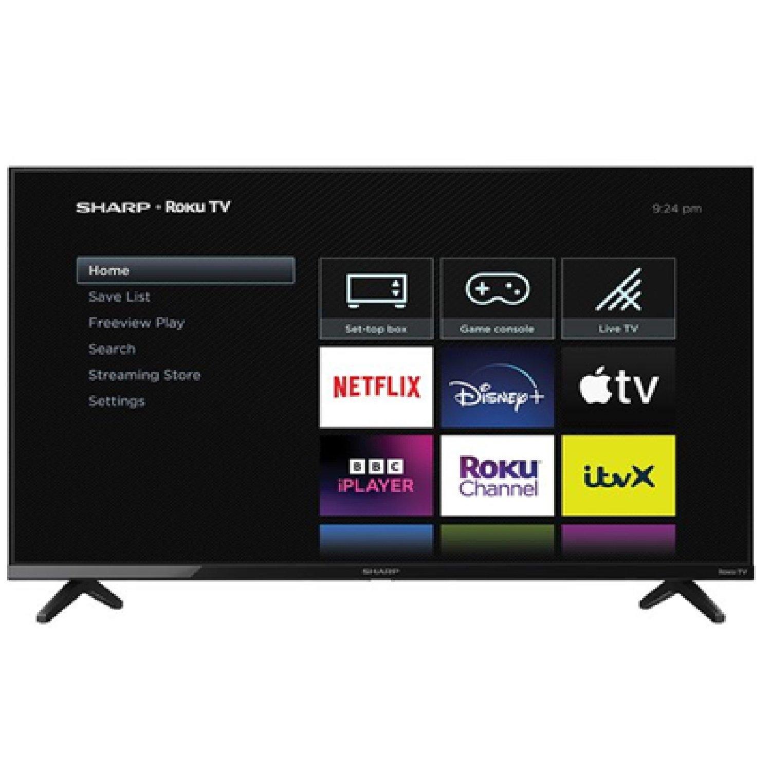Black - Sharp - SHARP Roku TV 32 Smart HD Ready HDR LED TV - 2
