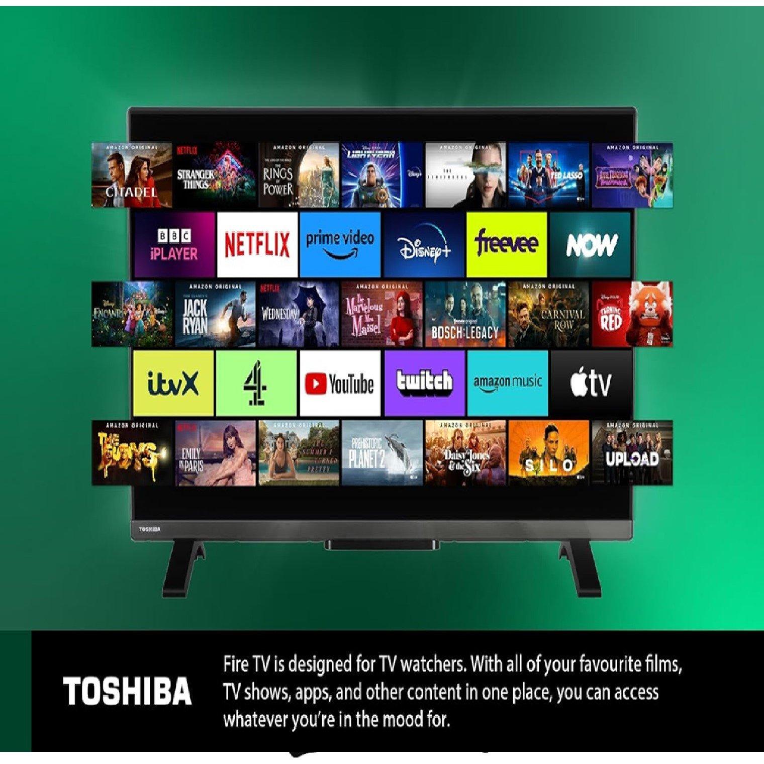 Black - Toshiba - TOSHIBA 32" Smart HD  LED TV with Amazon Alexa - 4