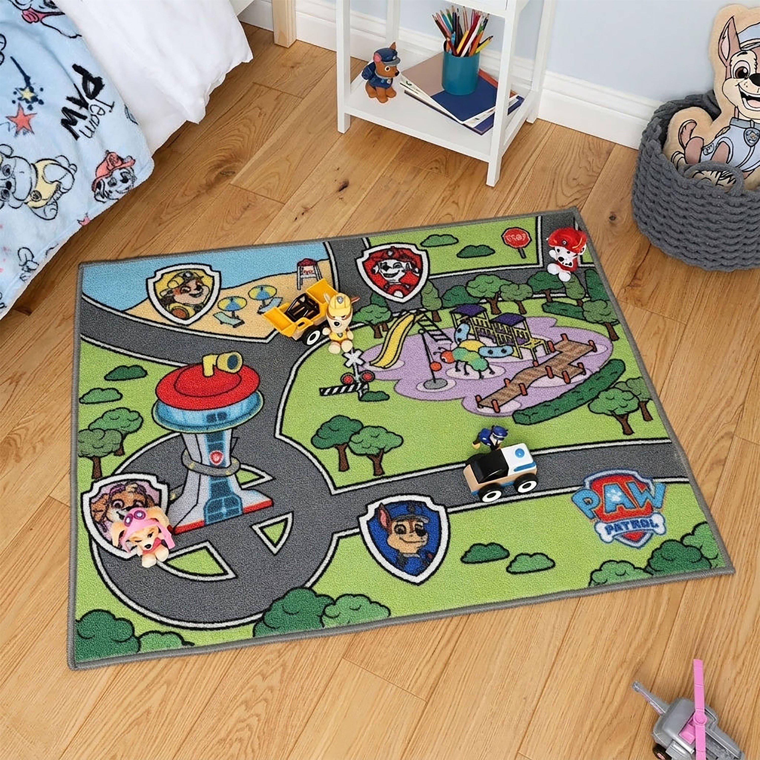 Multicolour - Paw Patrol - Paw Patrol Adventure Bay Rectangular Play Rug - 2