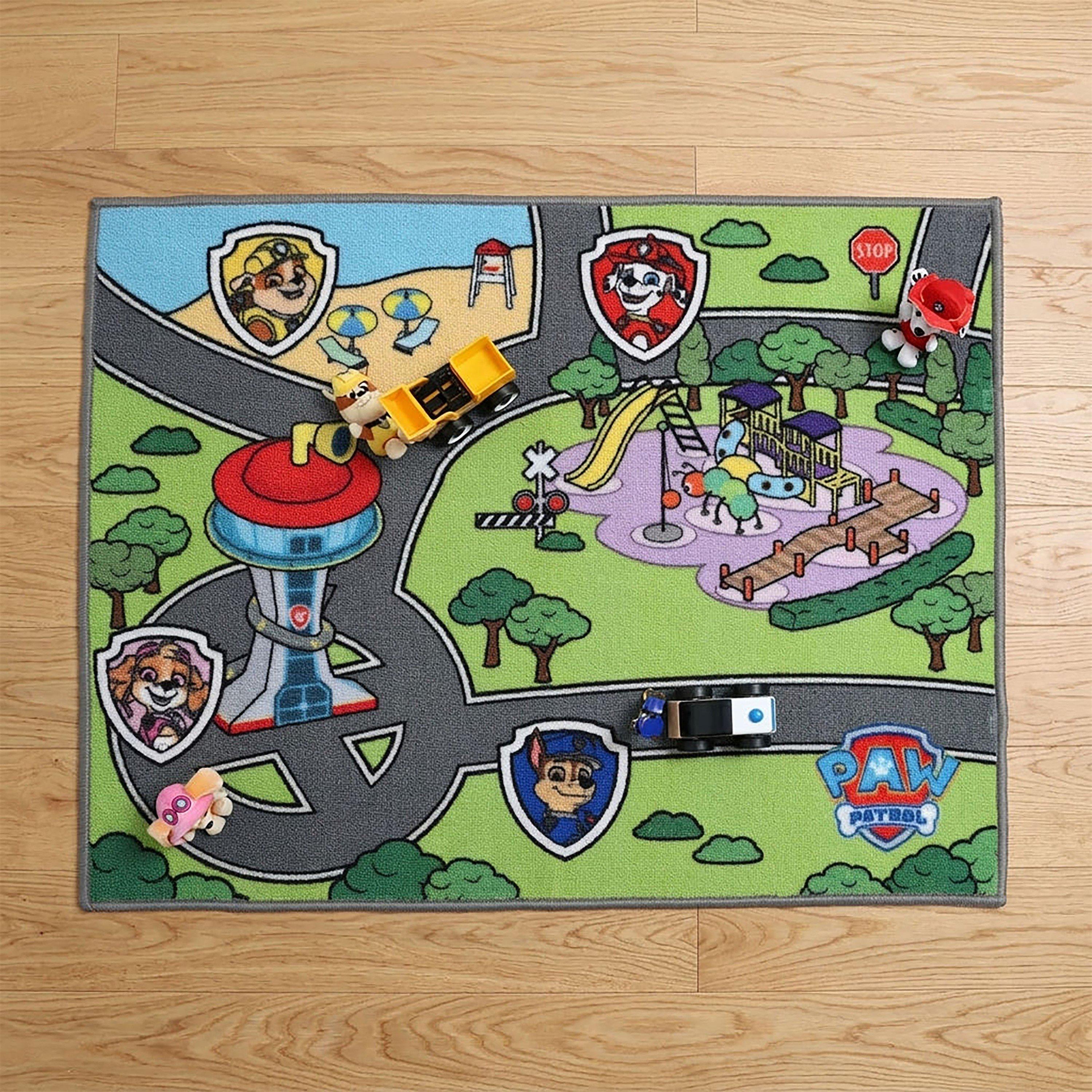 Multicolour - Paw Patrol - Paw Patrol Adventure Bay Rectangular Play Rug - 3