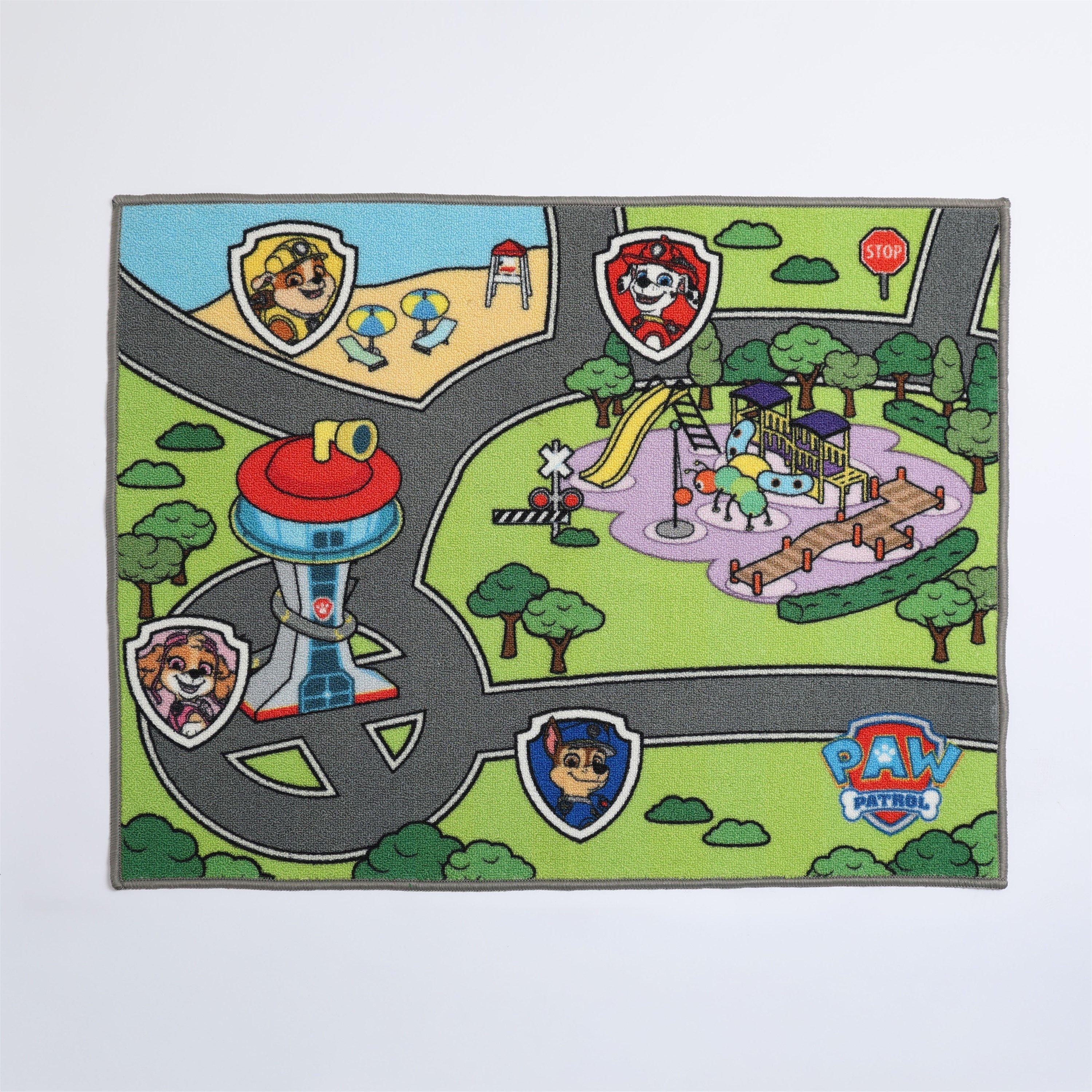 Multicolour - Paw Patrol - Paw Patrol Adventure Bay Rectangular Play Rug - 5