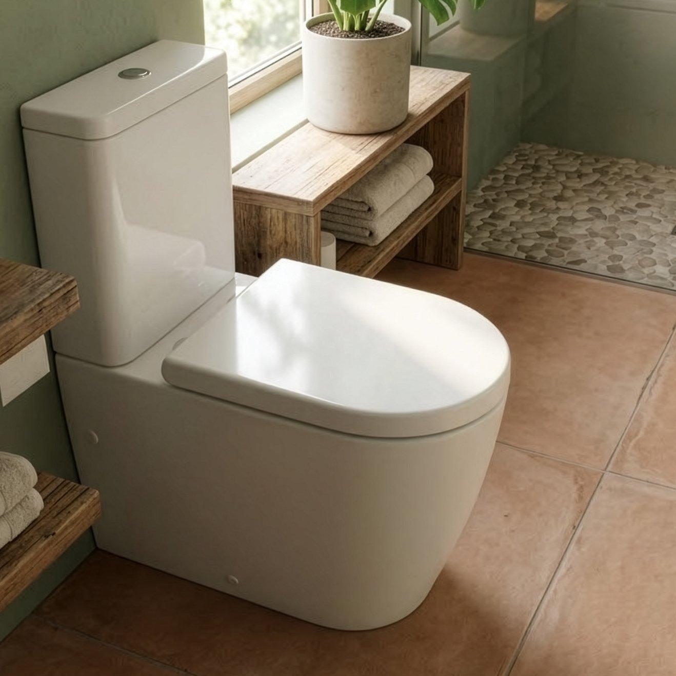 White - Croydex - Baveno D-Shape Soft Close Toilet Seat Recycled Material - 1