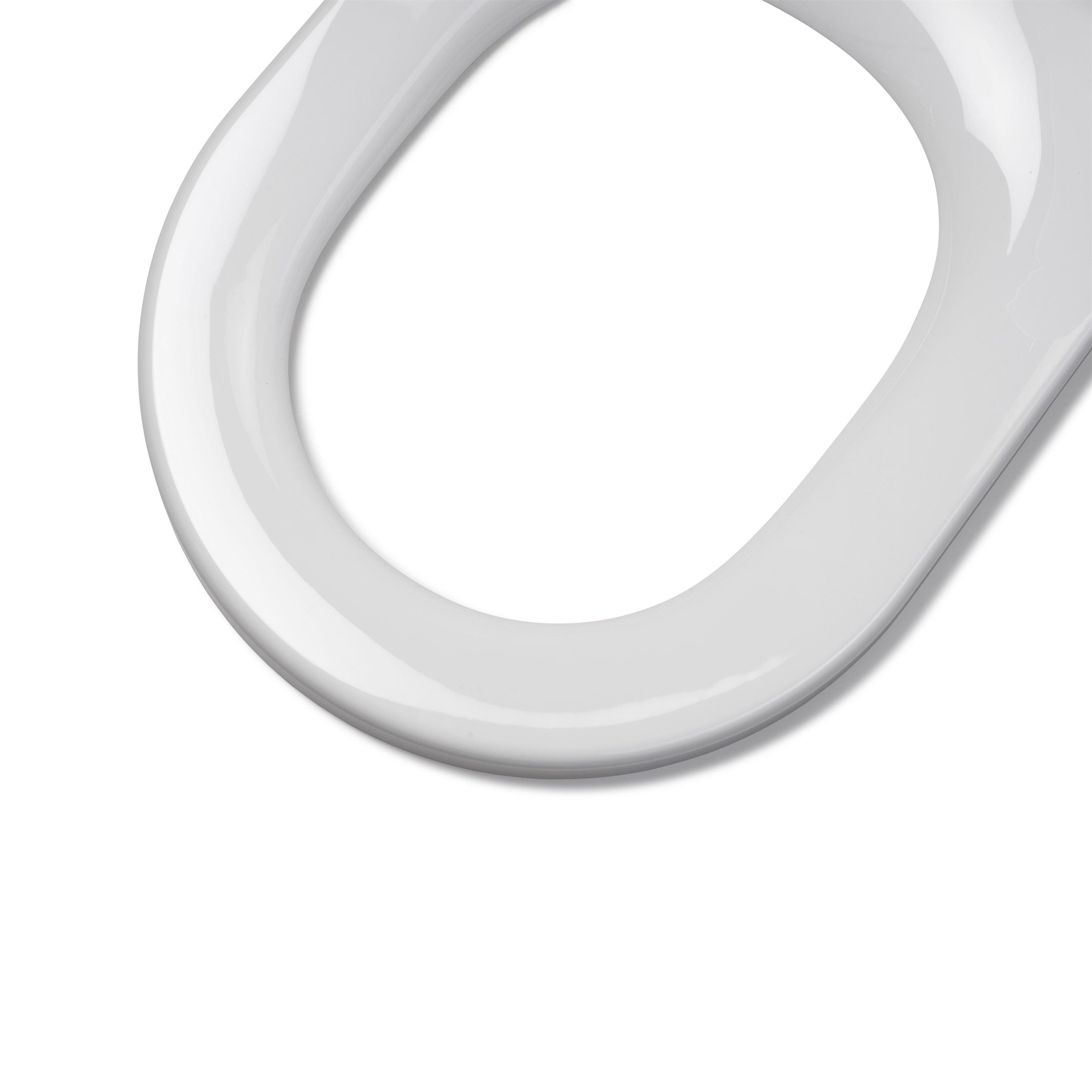 White - Croydex - Baveno D-Shape Soft Close Toilet Seat Recycled Material - 7