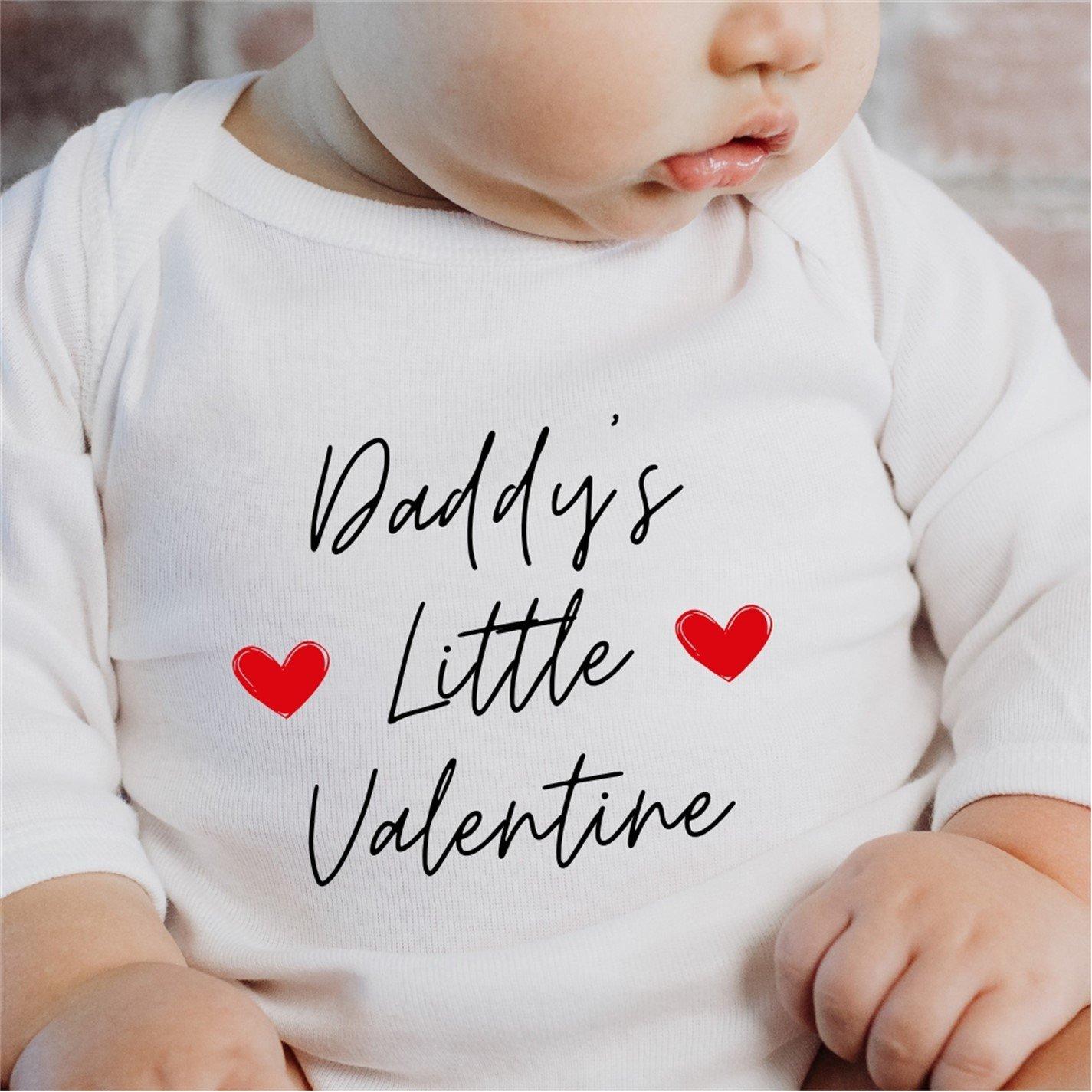 White - Aye Do Gifts - Daddys Little Valentine Baby Grow-Sleepsuit 9201 - 1