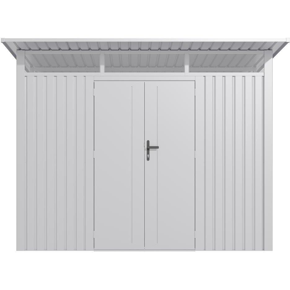 White - Store More - Lotus Minos Pent Aluminium Metal Shed - 2