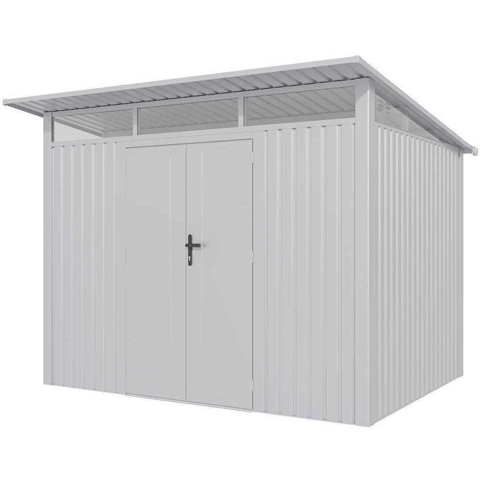 White - Store More - Lotus Minos Pent Aluminium Metal Shed - 3