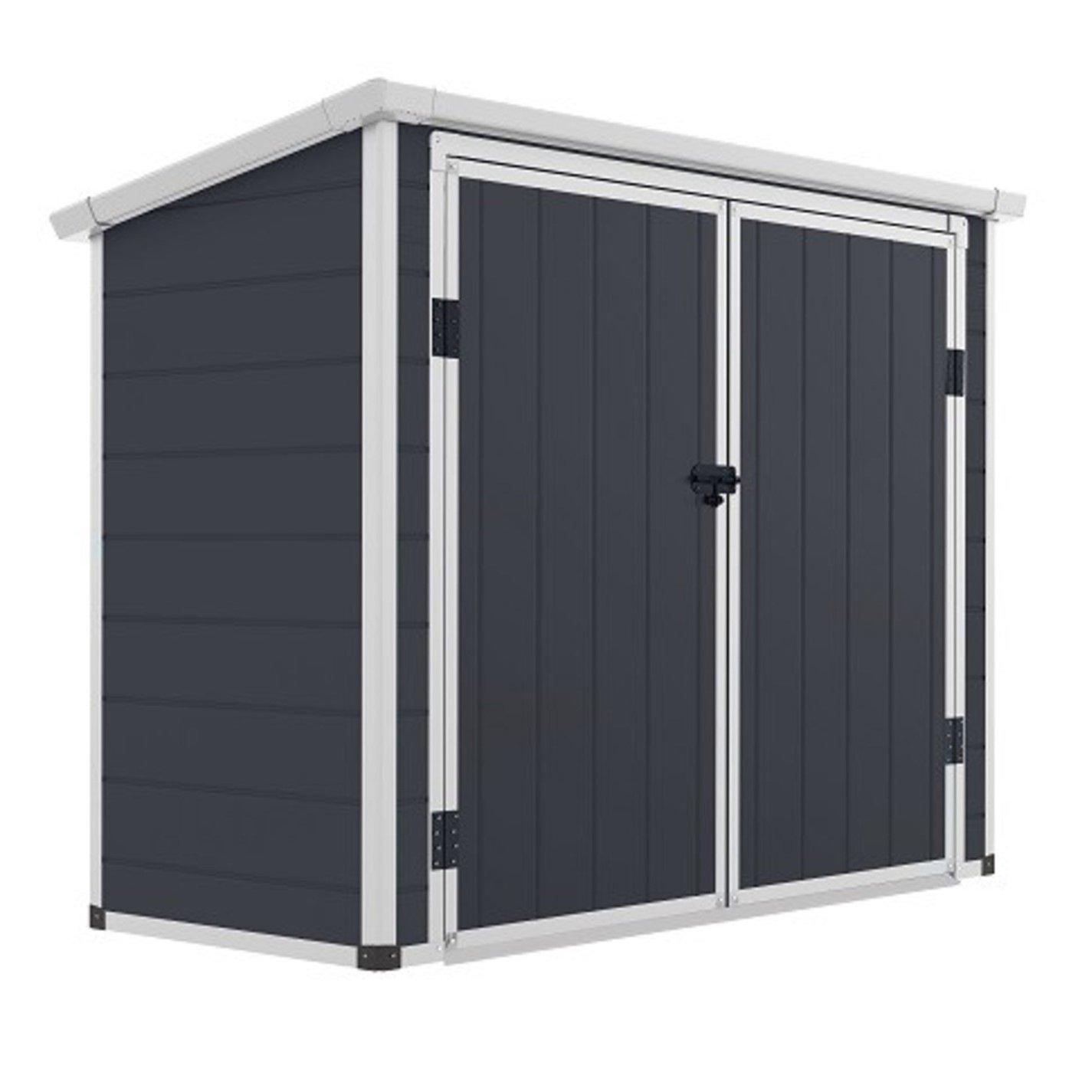 Grey - Store More - Jasmine Plastic Storage Unit with Foundation Kit - 1