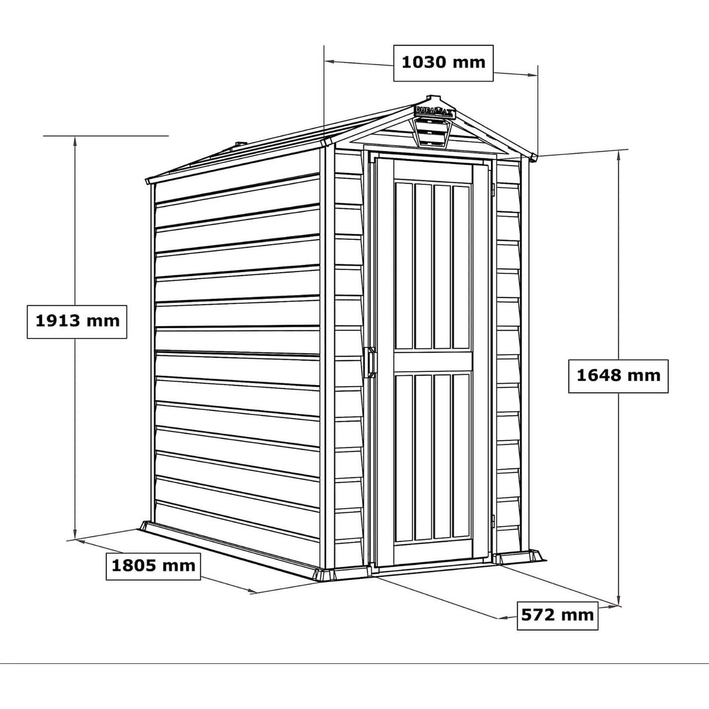 Light Grey - Store More - Saffron Apex Plus Vinyl Shed - 3