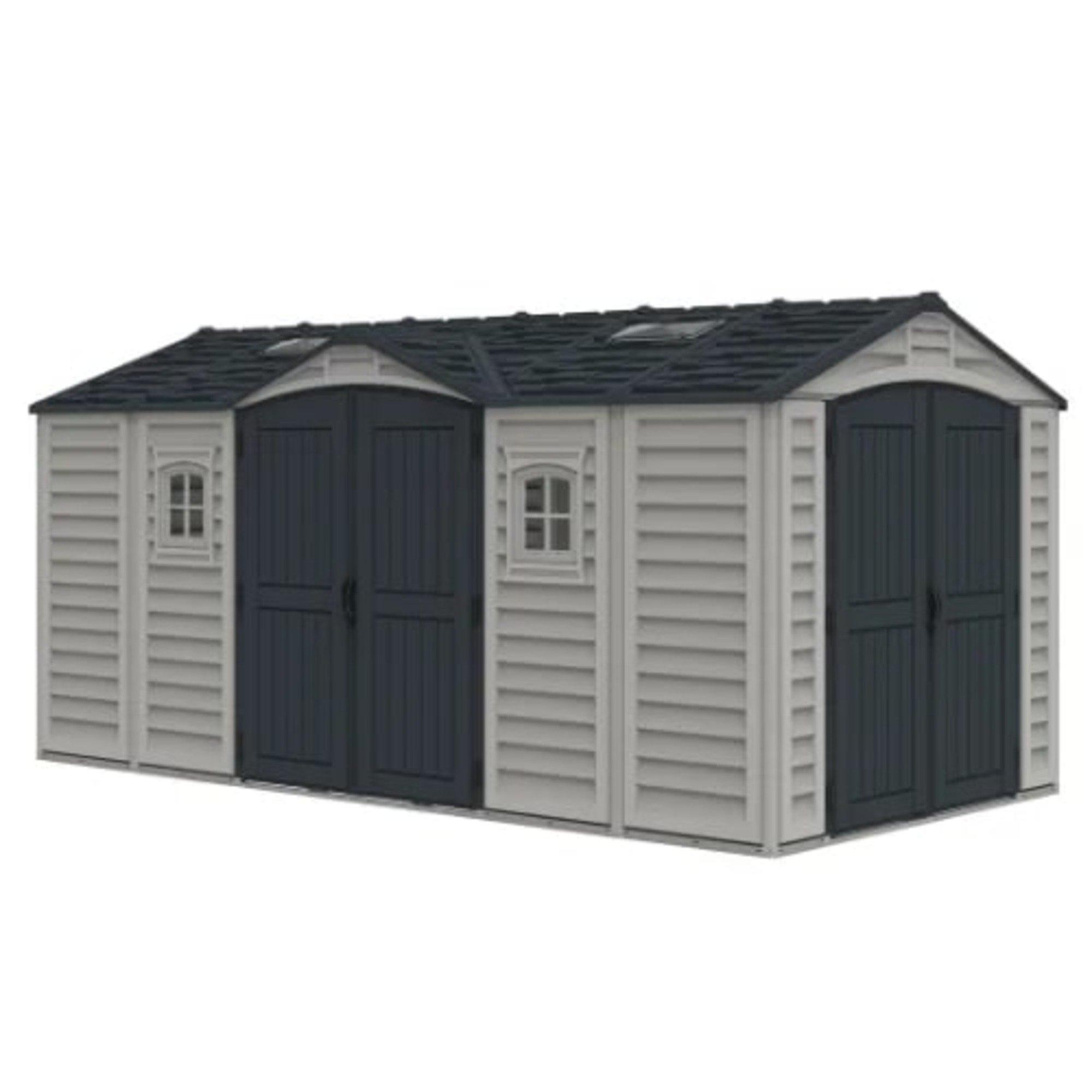 Light Grey - Store More - Saffron Apex Plus Vinyl Shed - 2