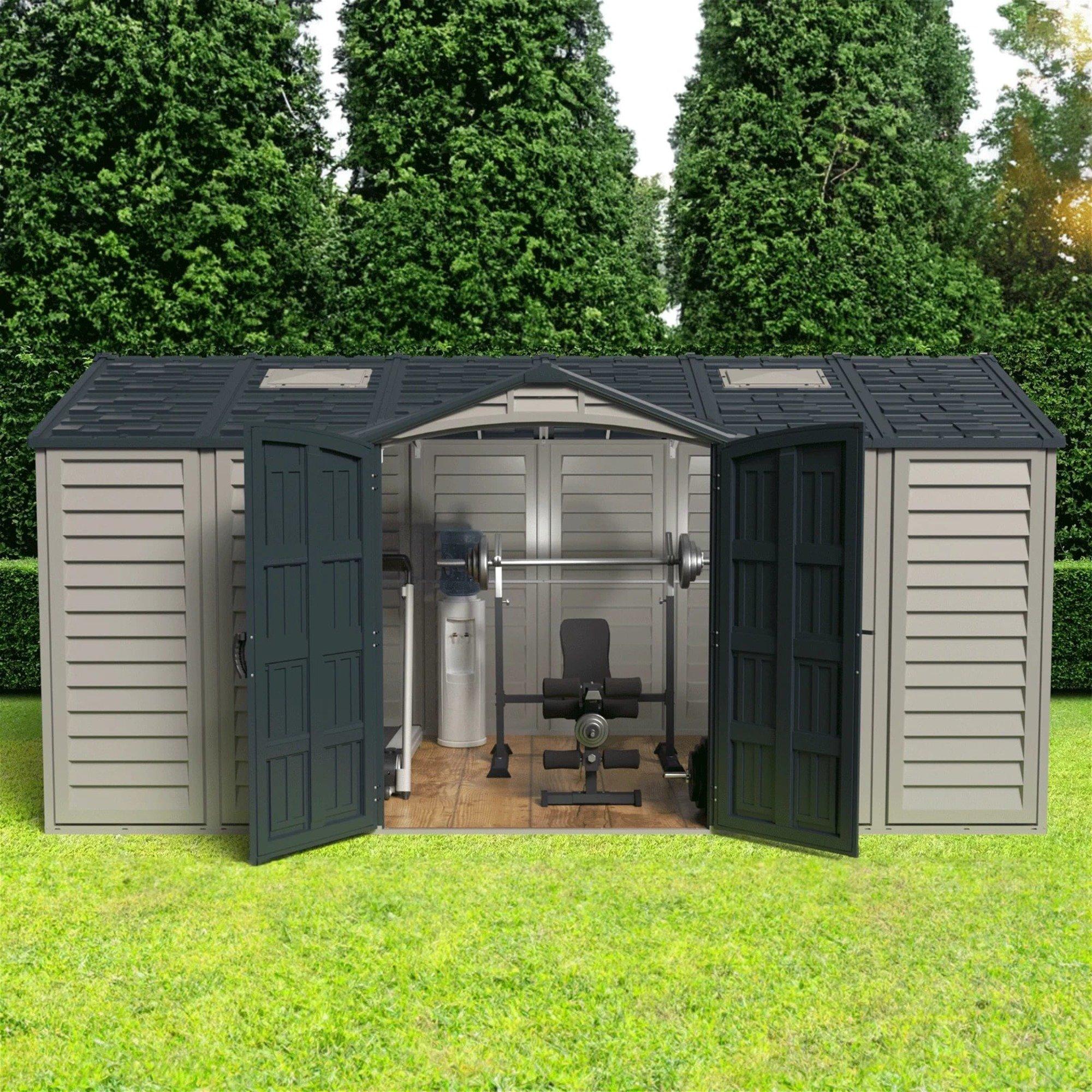 Light Grey - Store More - Saffron Apex Plus Vinyl Shed - 3