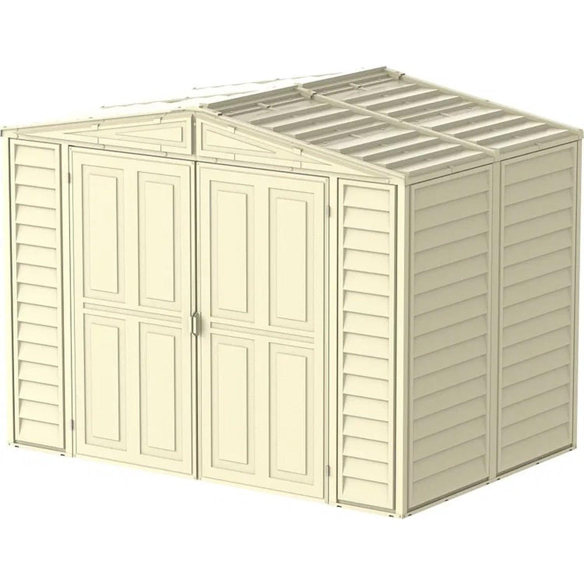 Cream - Store More - Saffron Vinyl Garden Shed with Foundation Kit - 3