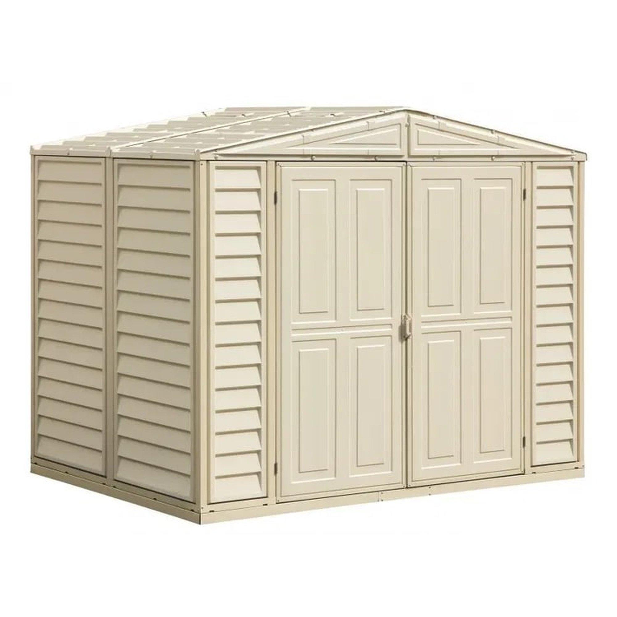 Cream - Store More - Saffron Vinyl Garden Shed with Foundation Kit - 5