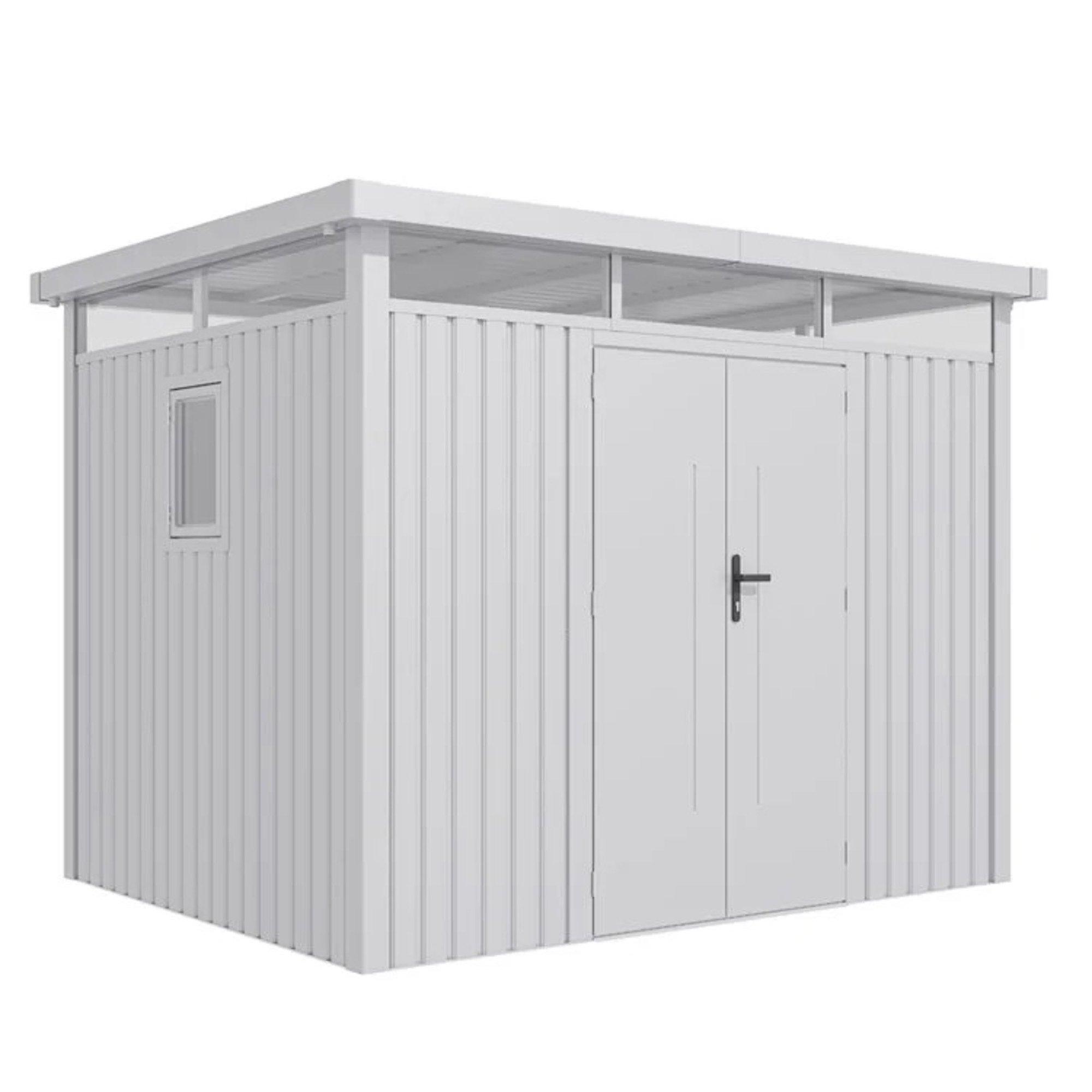 White - Store More - Lotus Titan Pent Metal Shed - 2