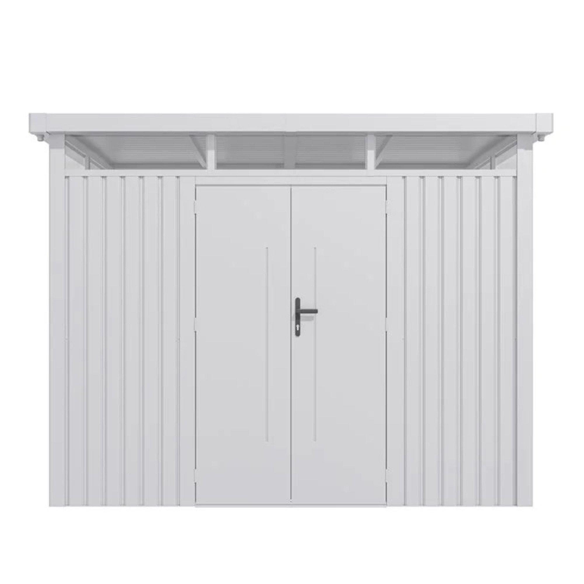 White - Store More - Lotus Titan Pent Metal Shed - 3