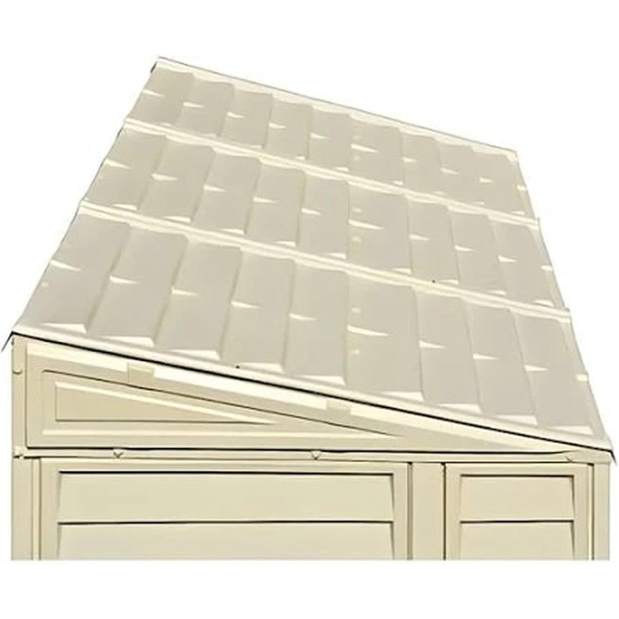 Cream - Store More - Saffron Lean-To Vinyl Garden Shed with Foundation - 4