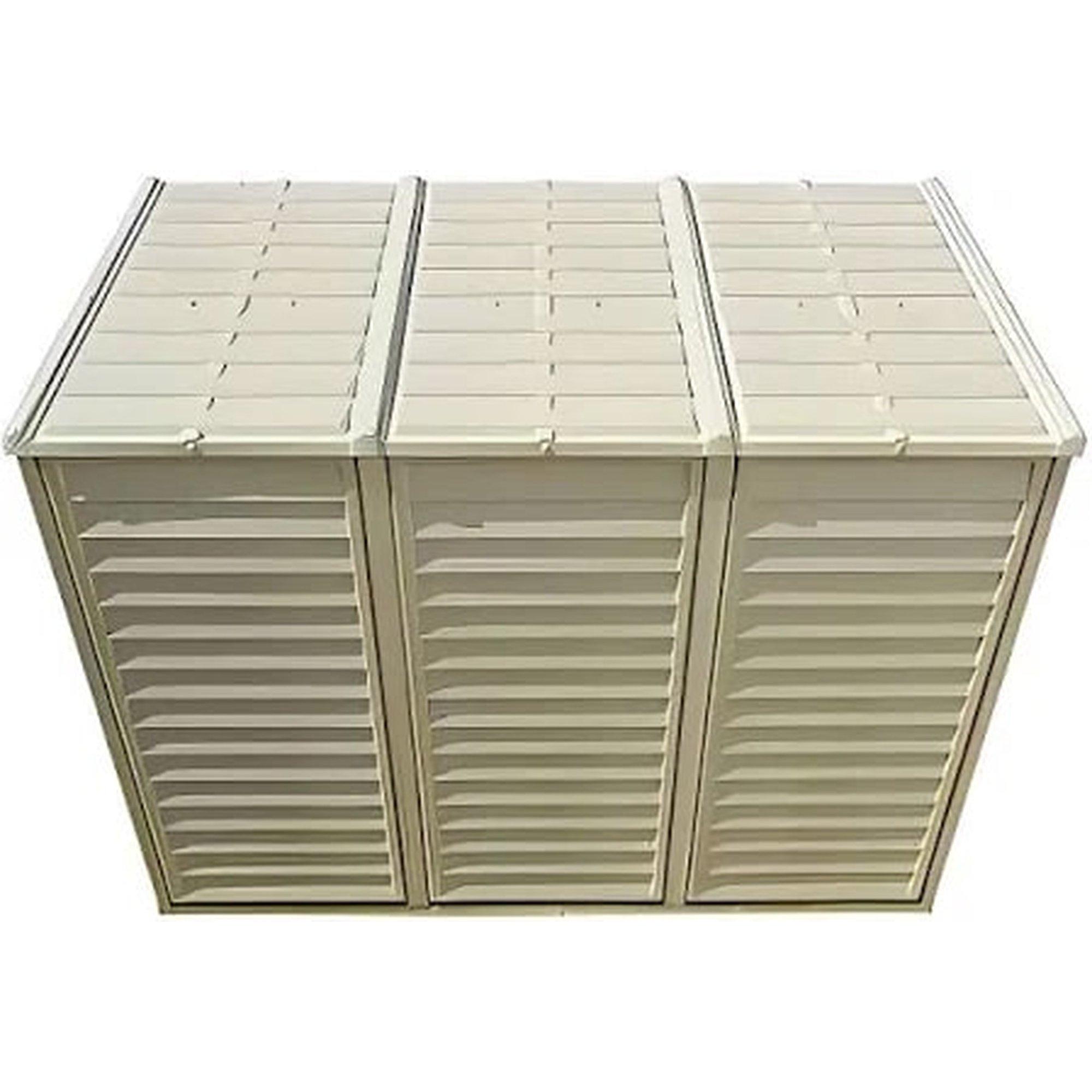 Cream - Store More - Saffron Lean-To Vinyl Garden Shed with Foundation - 5