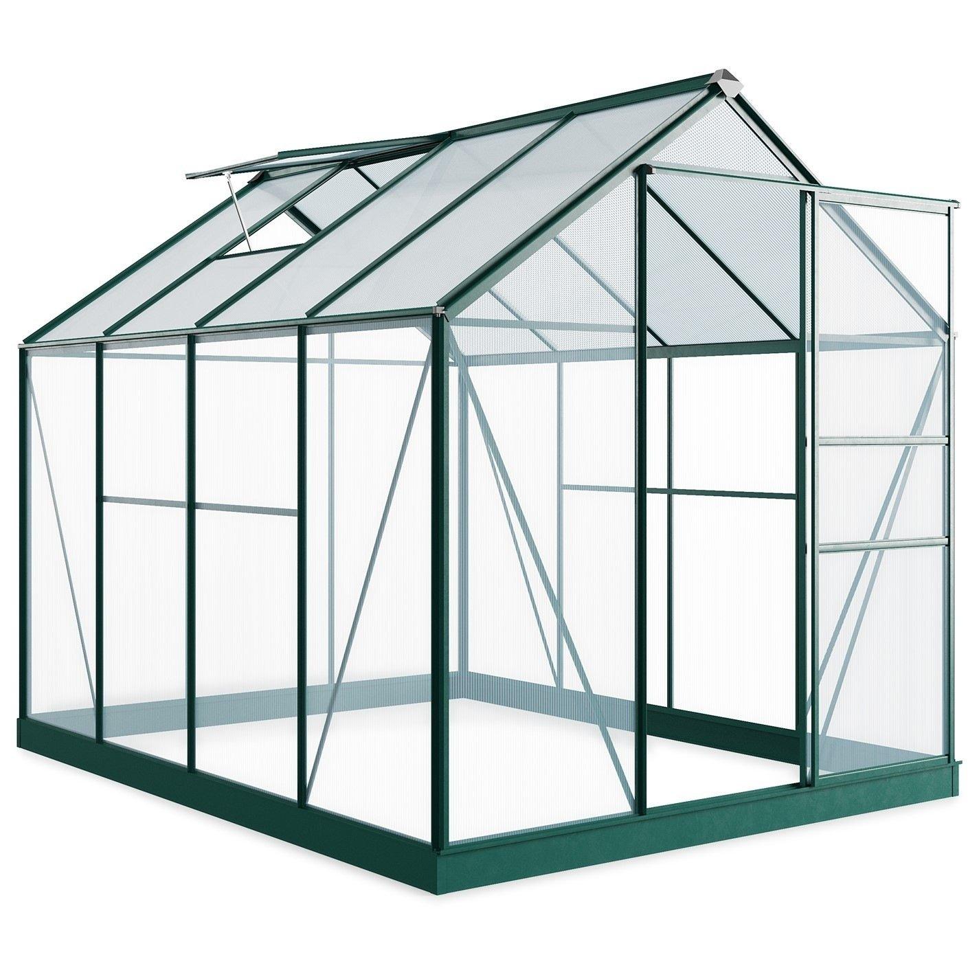 Store More  Rosette Hobby Aluminium Polycarbonate House Green - 6x10ft