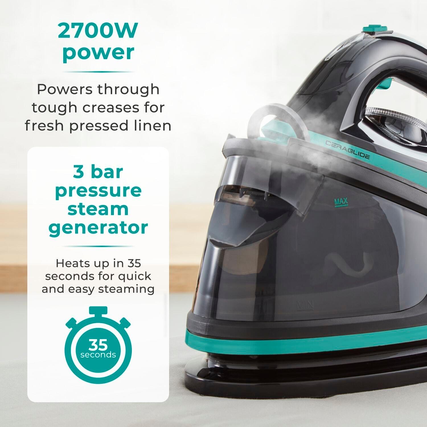 Teal - Tower - Tower  Ceraglide Steam Generator 2700W 1.2L - 3