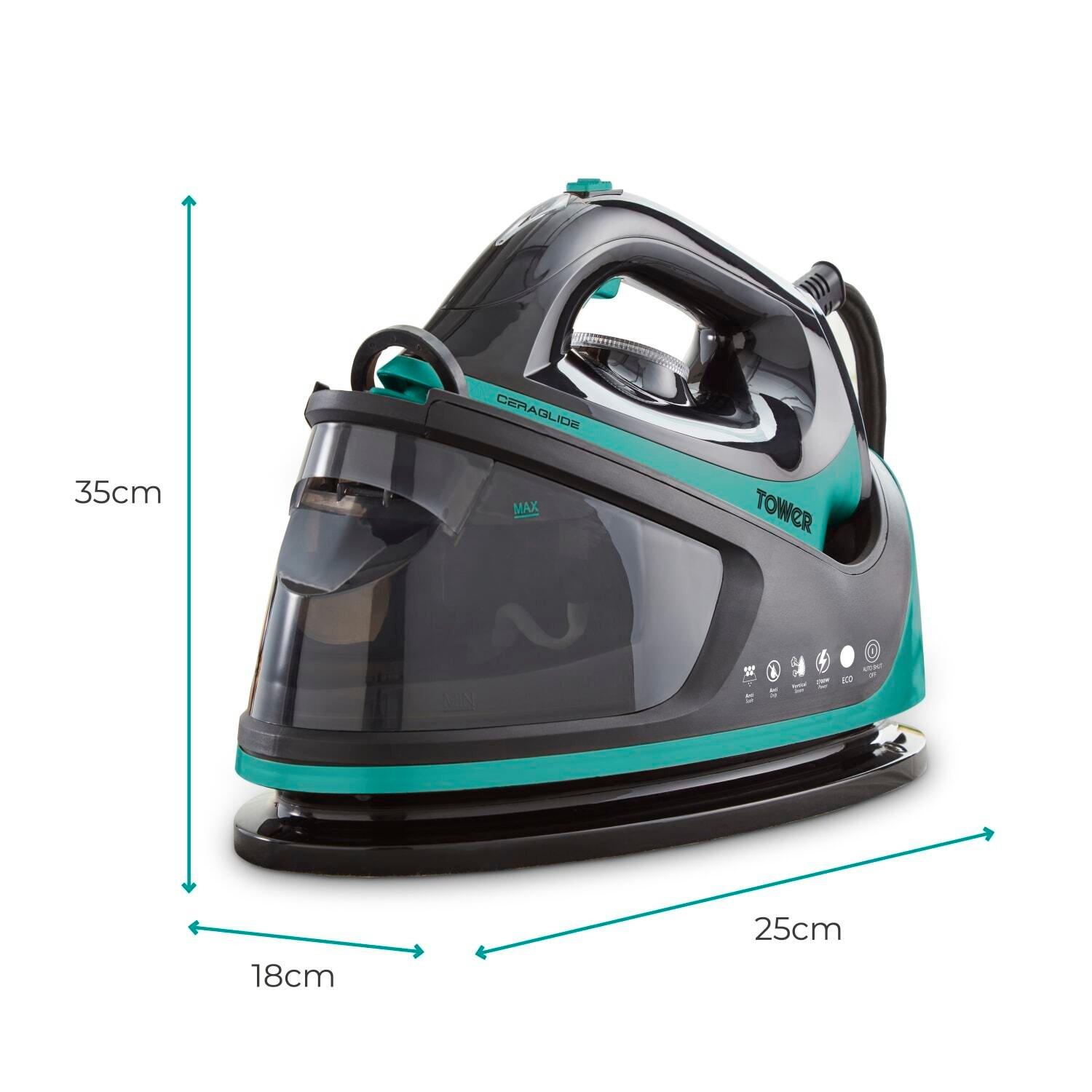 Teal - Tower - Tower  Ceraglide Steam Generator 2700W 1.2L - 8