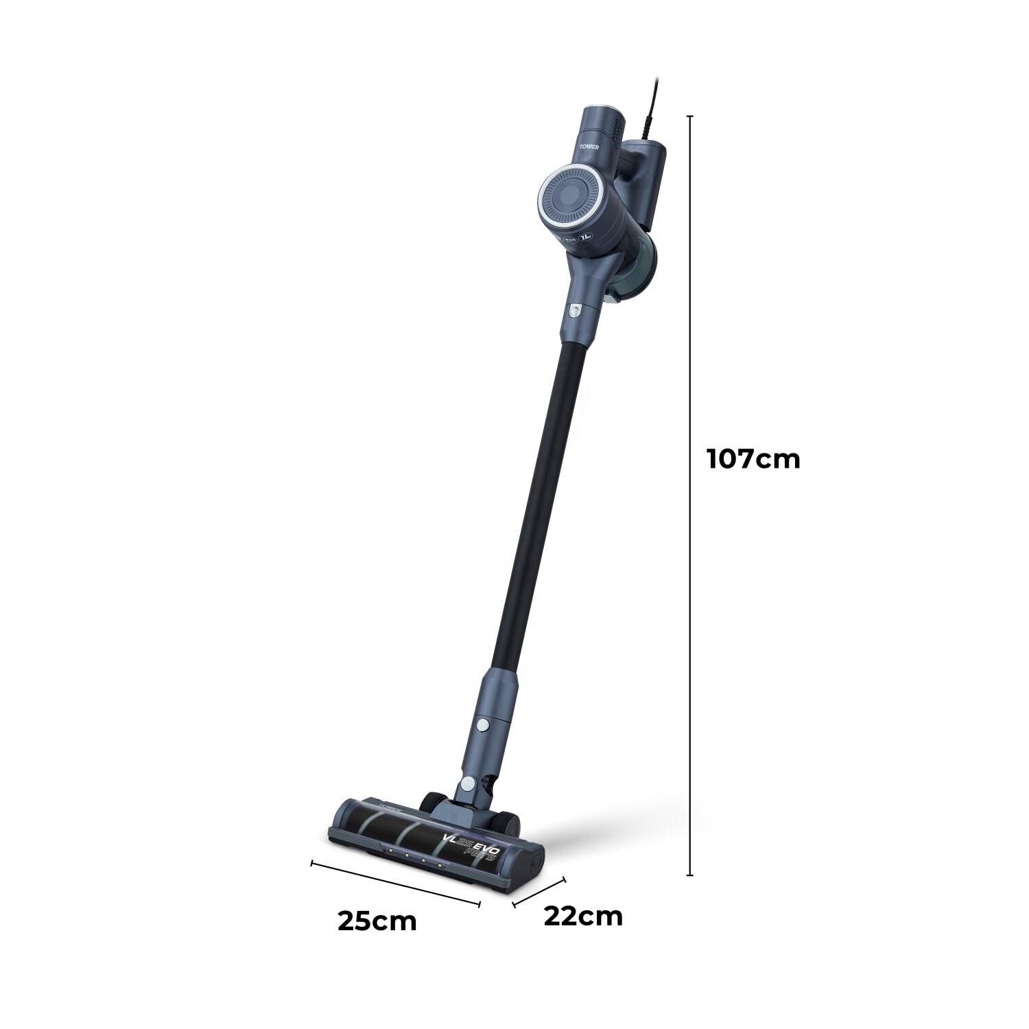 Black & Silver - Tower - Tower VL25 Pet Anti-Tangle Corded Stick Vacuum Cleaner - 6