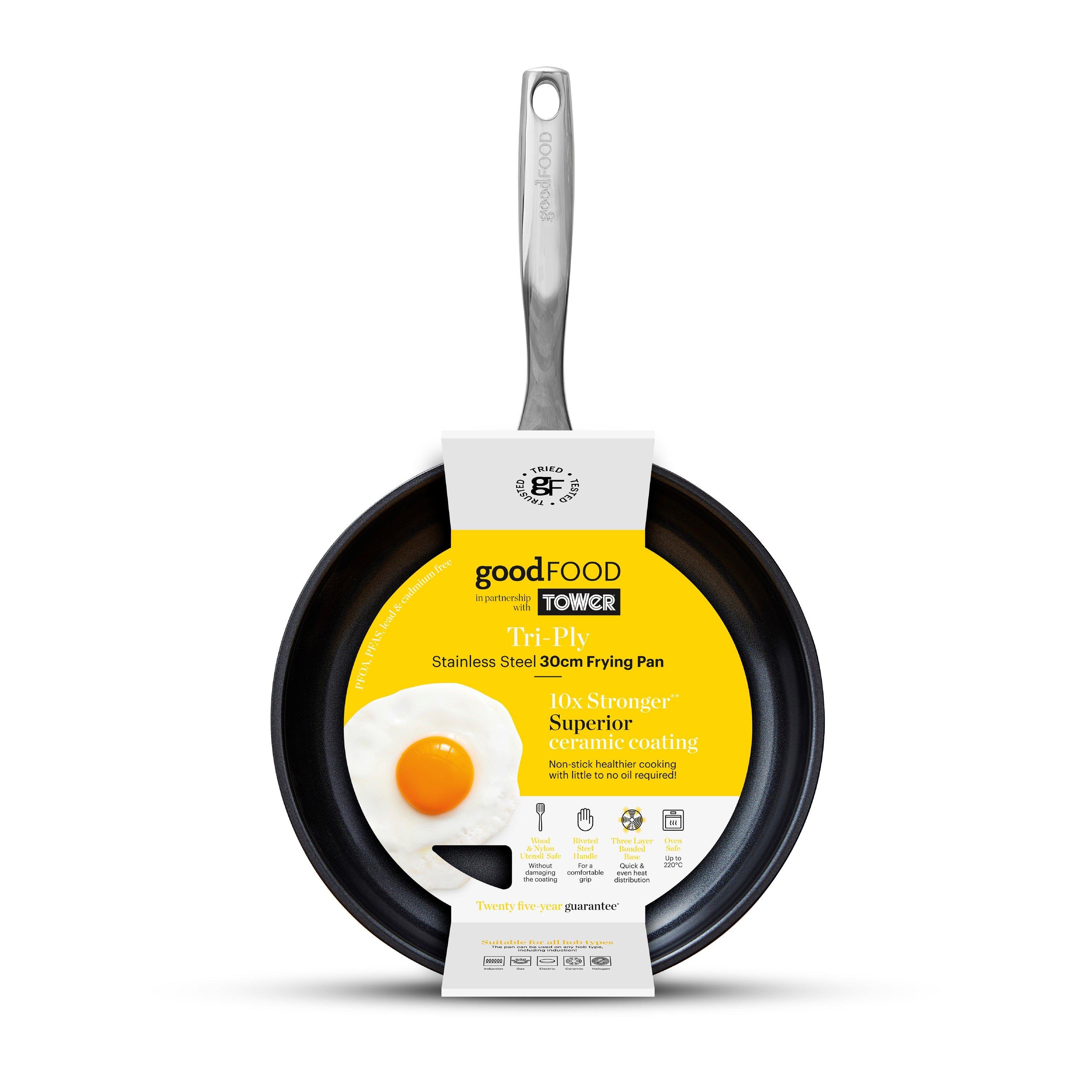 Stainless Steel - Good Food - Tri-Ply 30cm Frying Pan - 10
