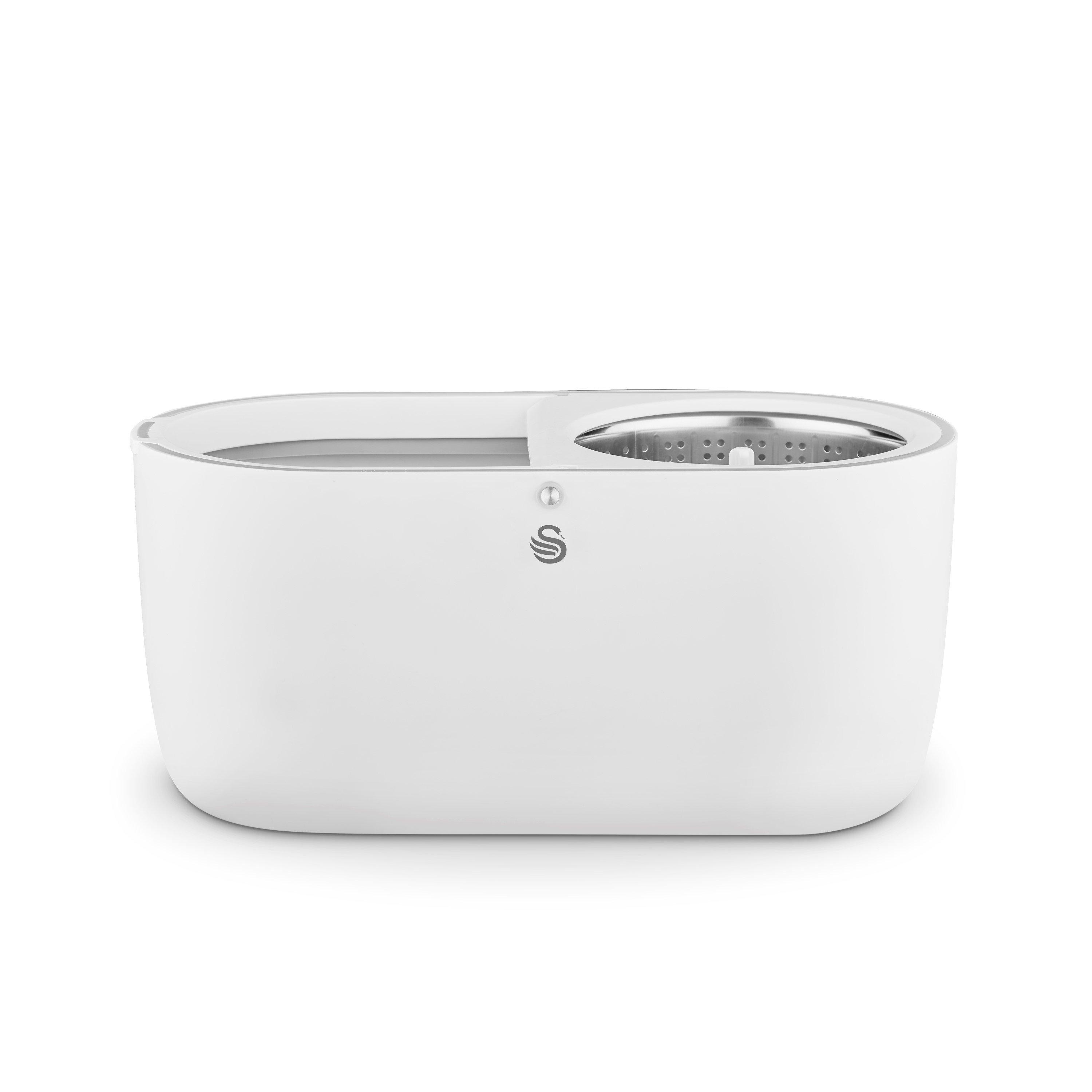 White - Swan - Spin Mop and Bucket Set with Stainless Steel Wring - 10