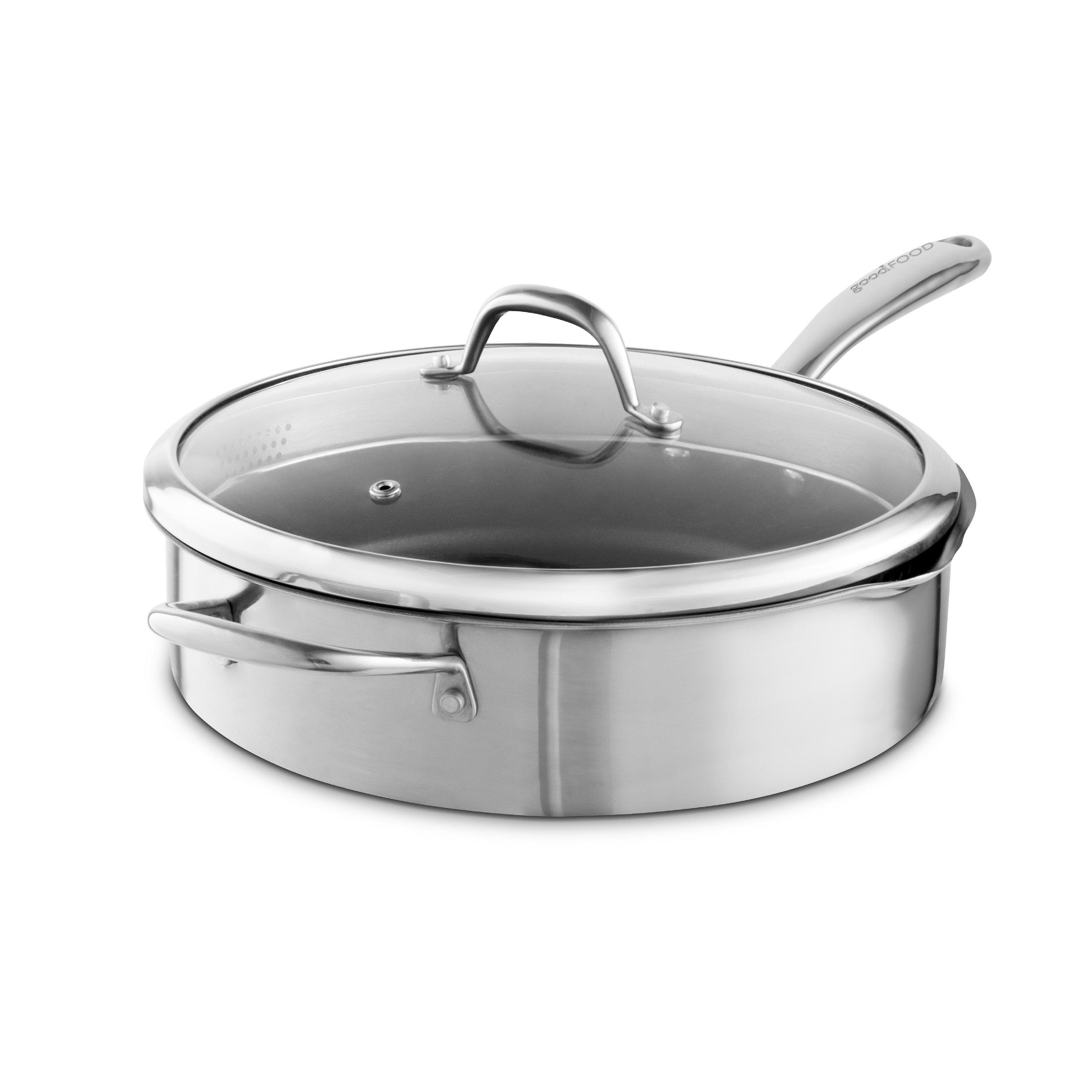 Stainless Steel - Good Food - Tri-Ply 28cm Multi-Pan with Lid - 1