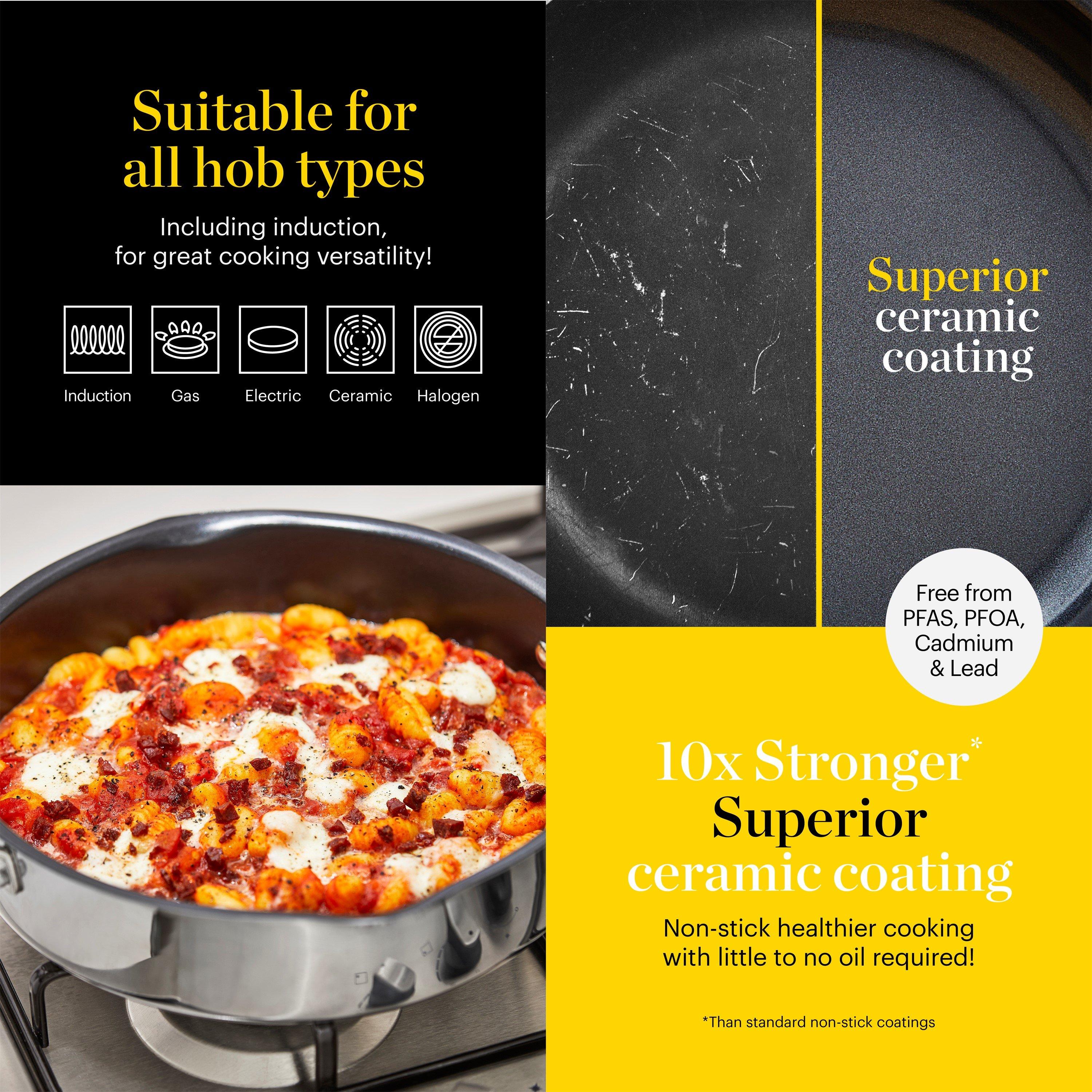 Stainless Steel - Good Food - Tri-Ply 28cm Multi-Pan with Lid - 4