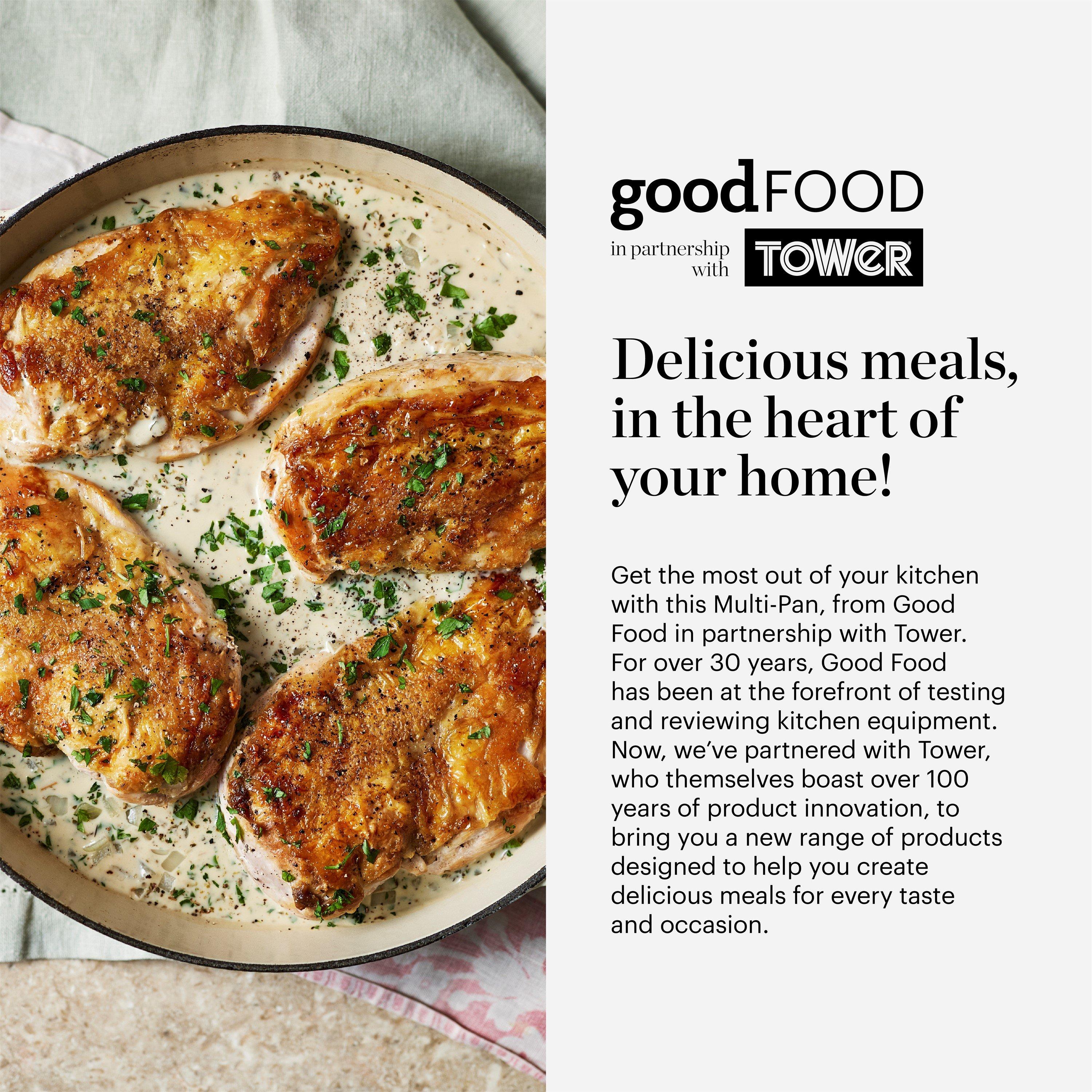 Stainless Steel - Good Food - Tri-Ply 28cm Multi-Pan with Lid - 8