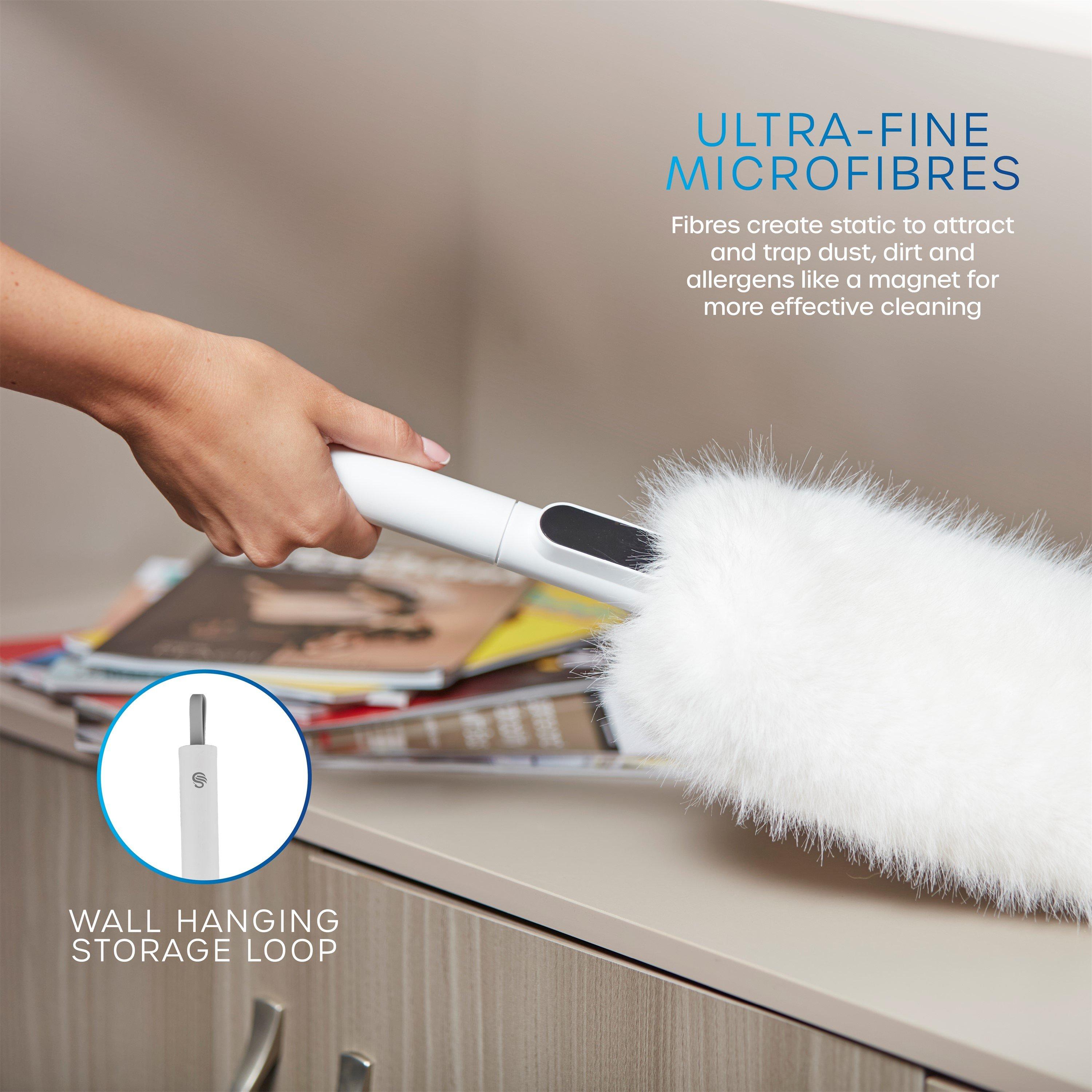 White - Swan - 2-in-1 Microfibre Duster - 3