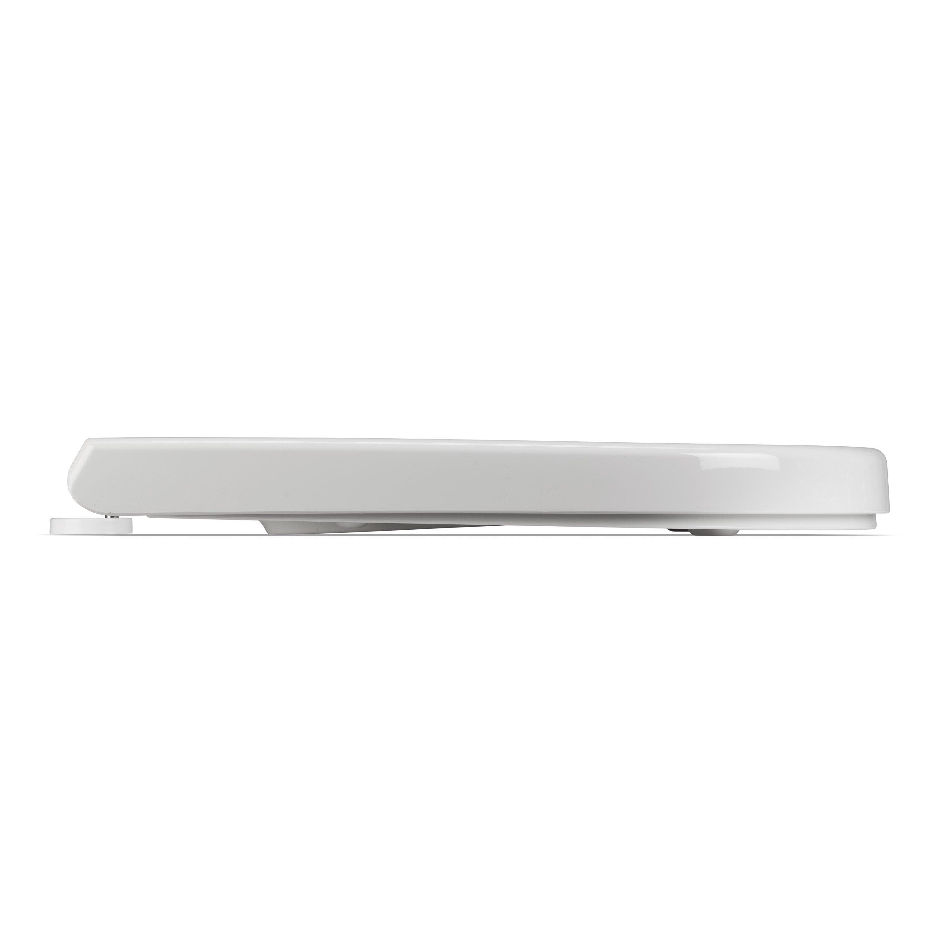 White - Croydex - Ascona D-Shape Soft Close Toilet Seat - 5