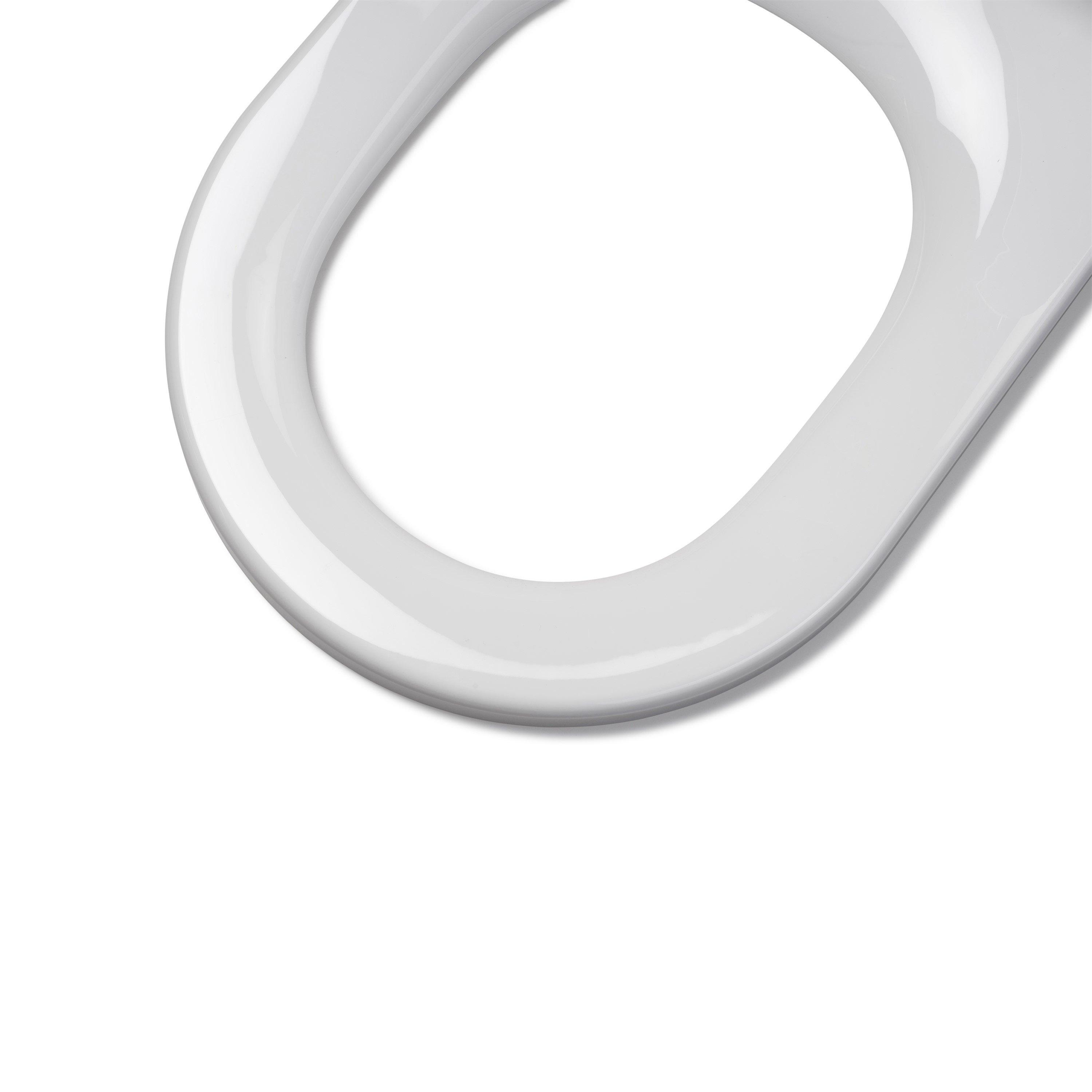 White - Croydex - Ascona D-Shape Soft Close Toilet Seat - 6