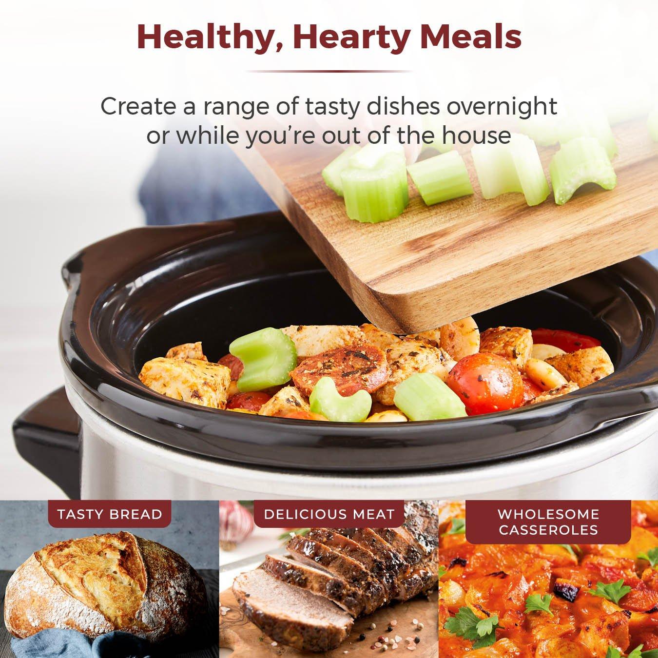 Stainless Steel - Tower - 1.5 Litre Stainless Steel Slow Cooker - 5