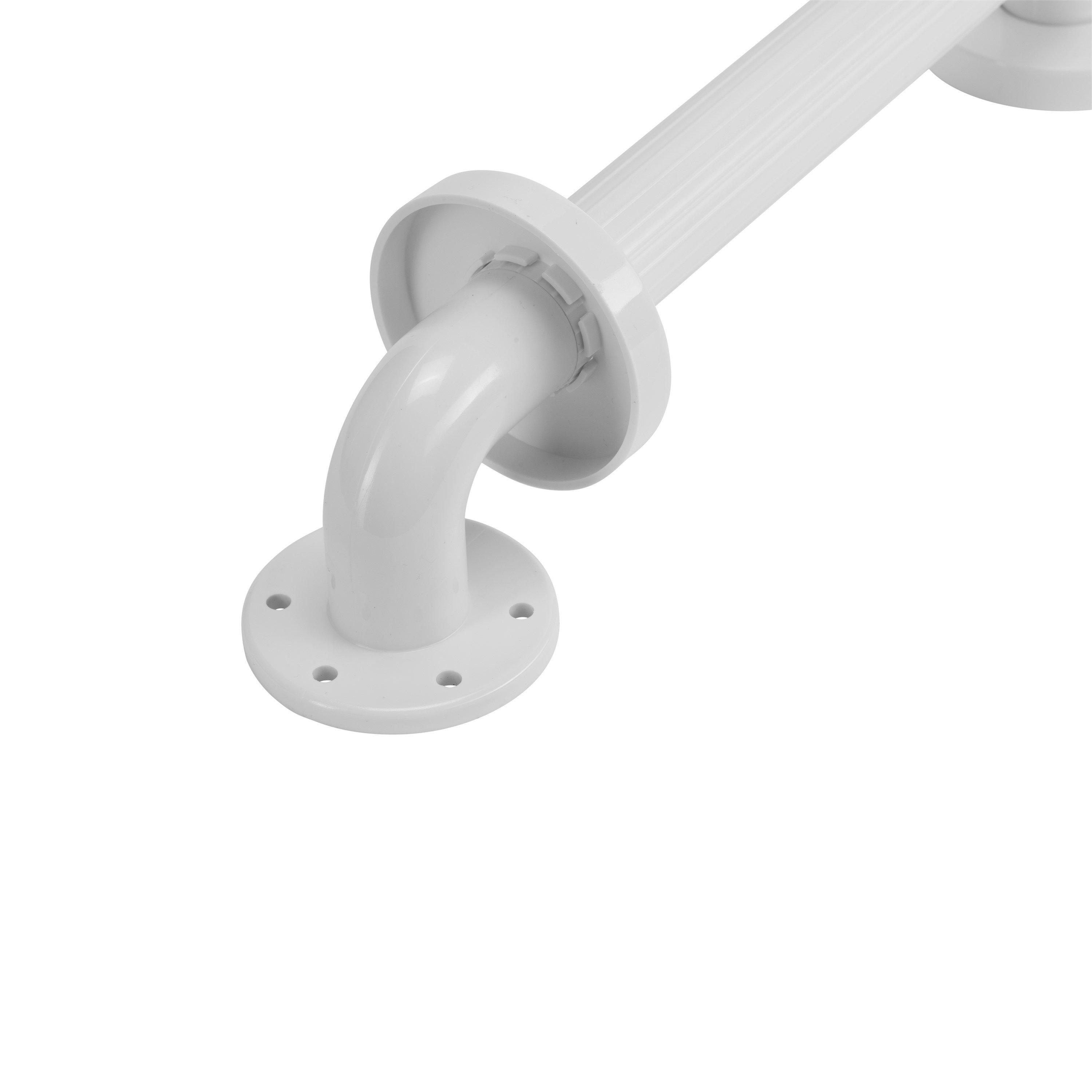 White - Croydex - 60cm White Grab Bar Made from Recycled Materials - 4